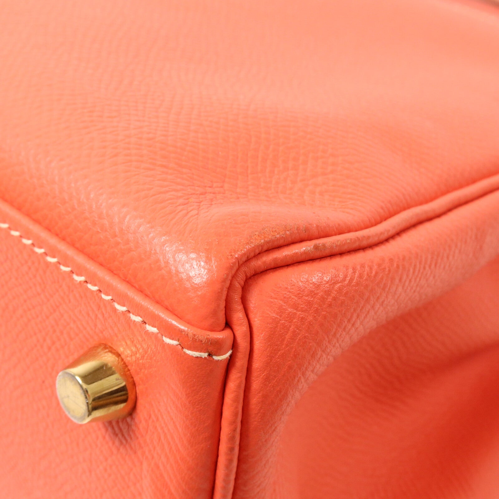 HERMES Epsom皮革/Chevre皮革Kelly 35手挽肩背兩用袋Rose Jaipur/Gold