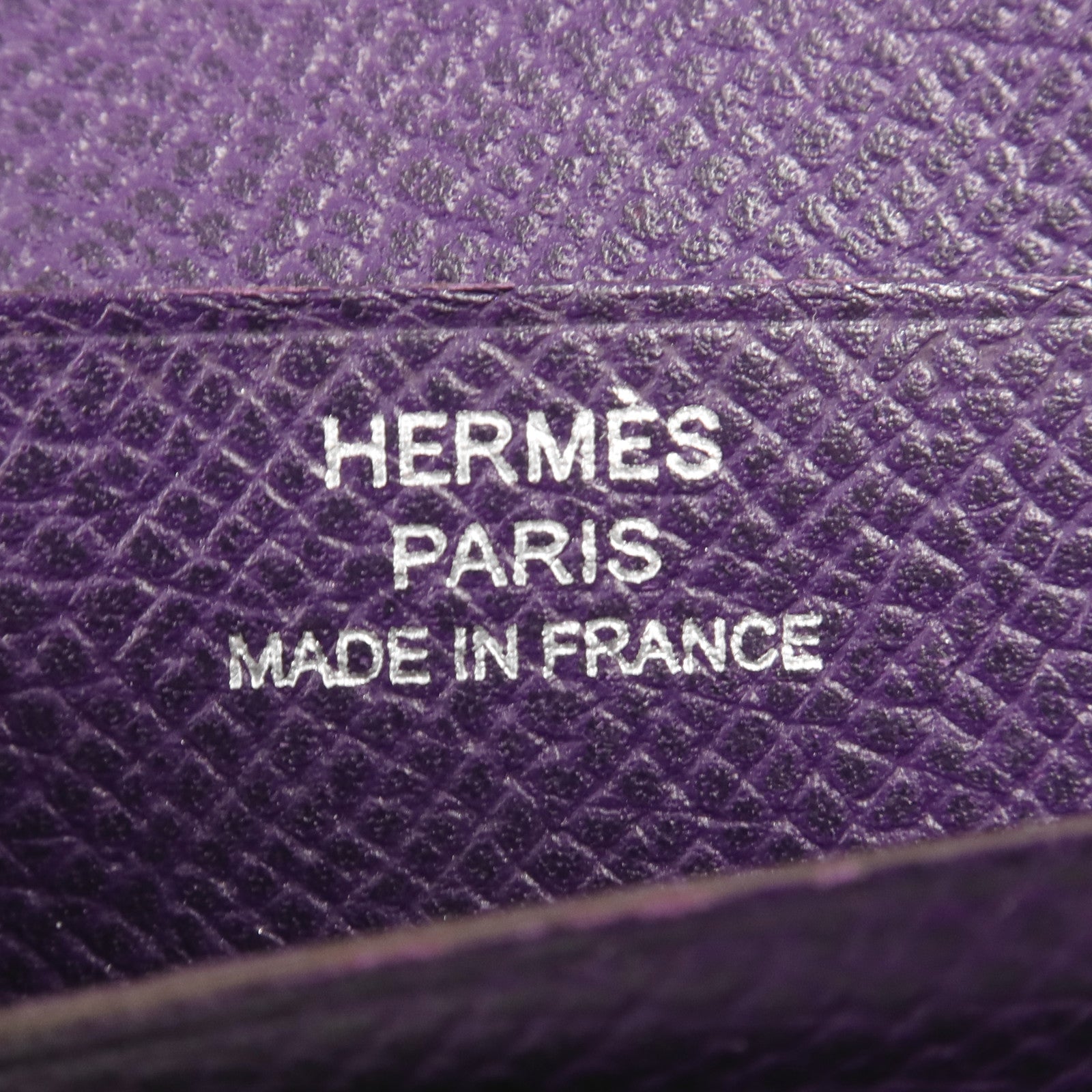 HERMES Epsom皮革Bearn Compact Wallet銀扣錢包