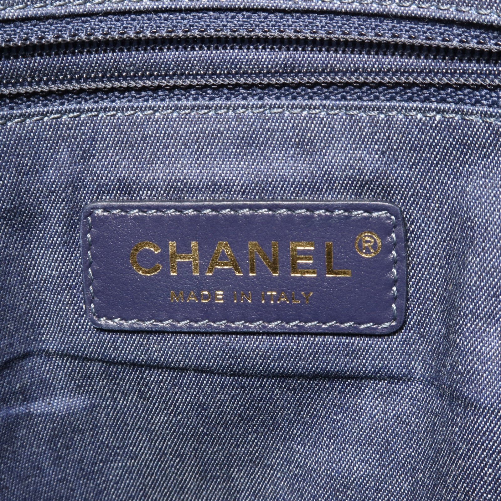 CHANEL Raffia/牛皮皮革Deauville Tote鏈帶手挽袋