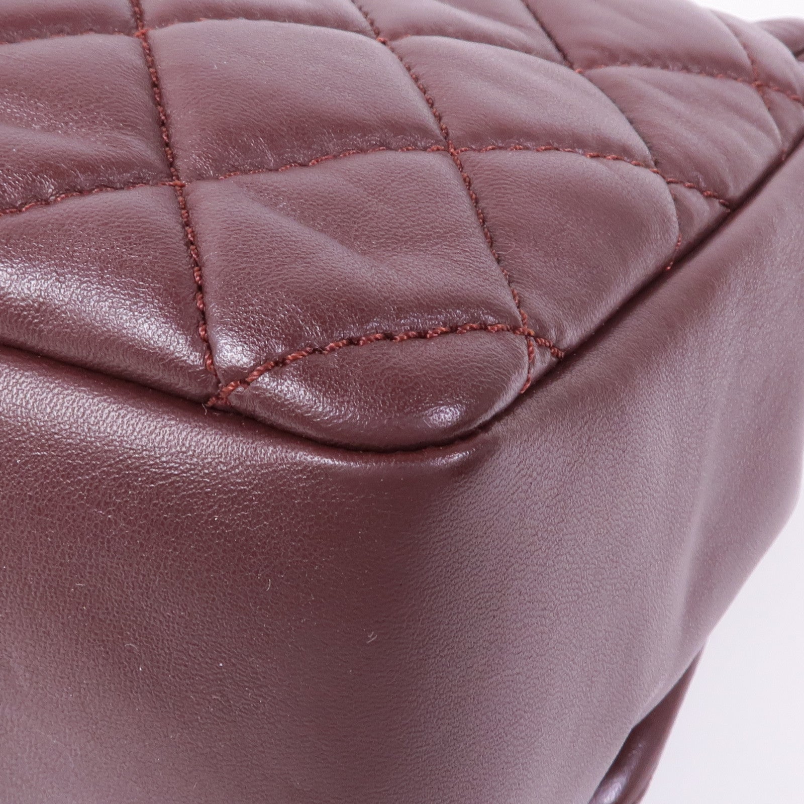 CHANEL 羊皮皮革Chain Shoulder Bag銀扣鏈帶肩背袋