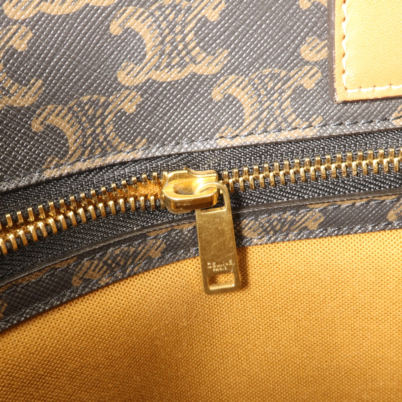 CELINE 塗層帆布Triomphe Cabas Tote手挽肩背兩用袋