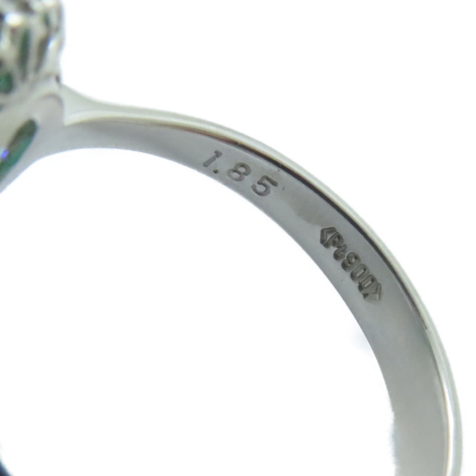 JEWELRY PT900鉑金Emerald Ring 1.85ct綠寶石/0.37ct鑽石戒指US#6.25