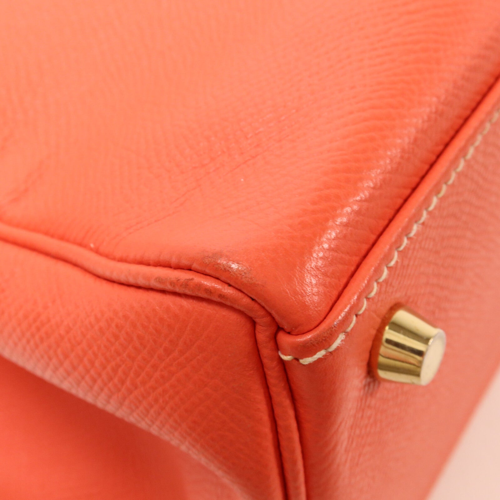 HERMES Epsom皮革/Chevre皮革Kelly 35手挽肩背兩用袋Rose Jaipur/Gold