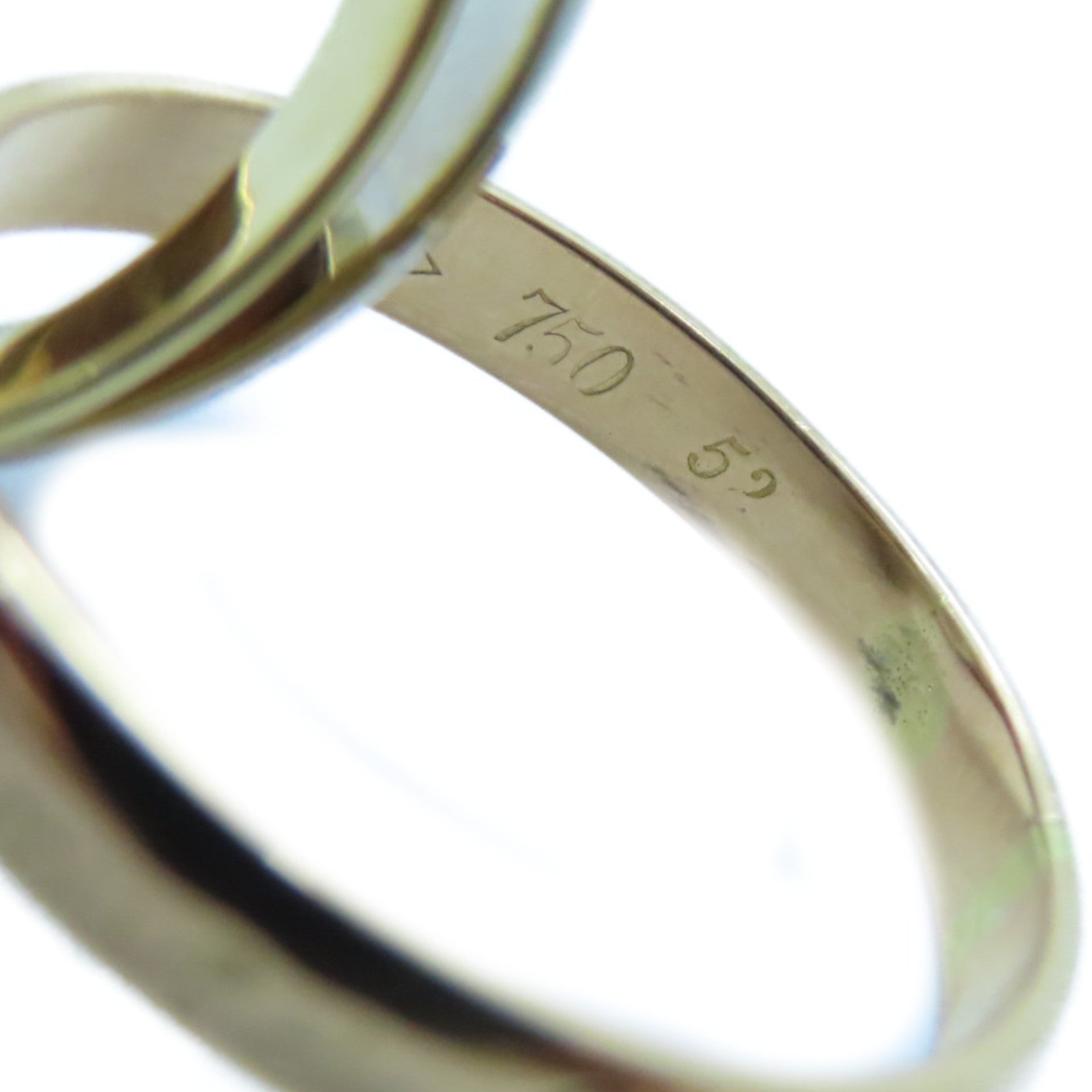 CARTIER 18K黃金/白金/玫瑰金Trinity戒指Cartier#52/US#6.25