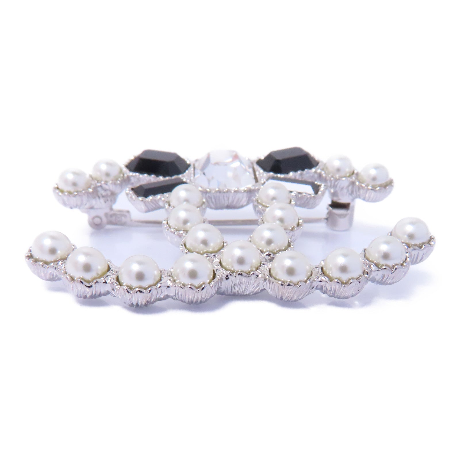 CHANEL PVC/金屬Brooch胸針銀色/白色/黑色