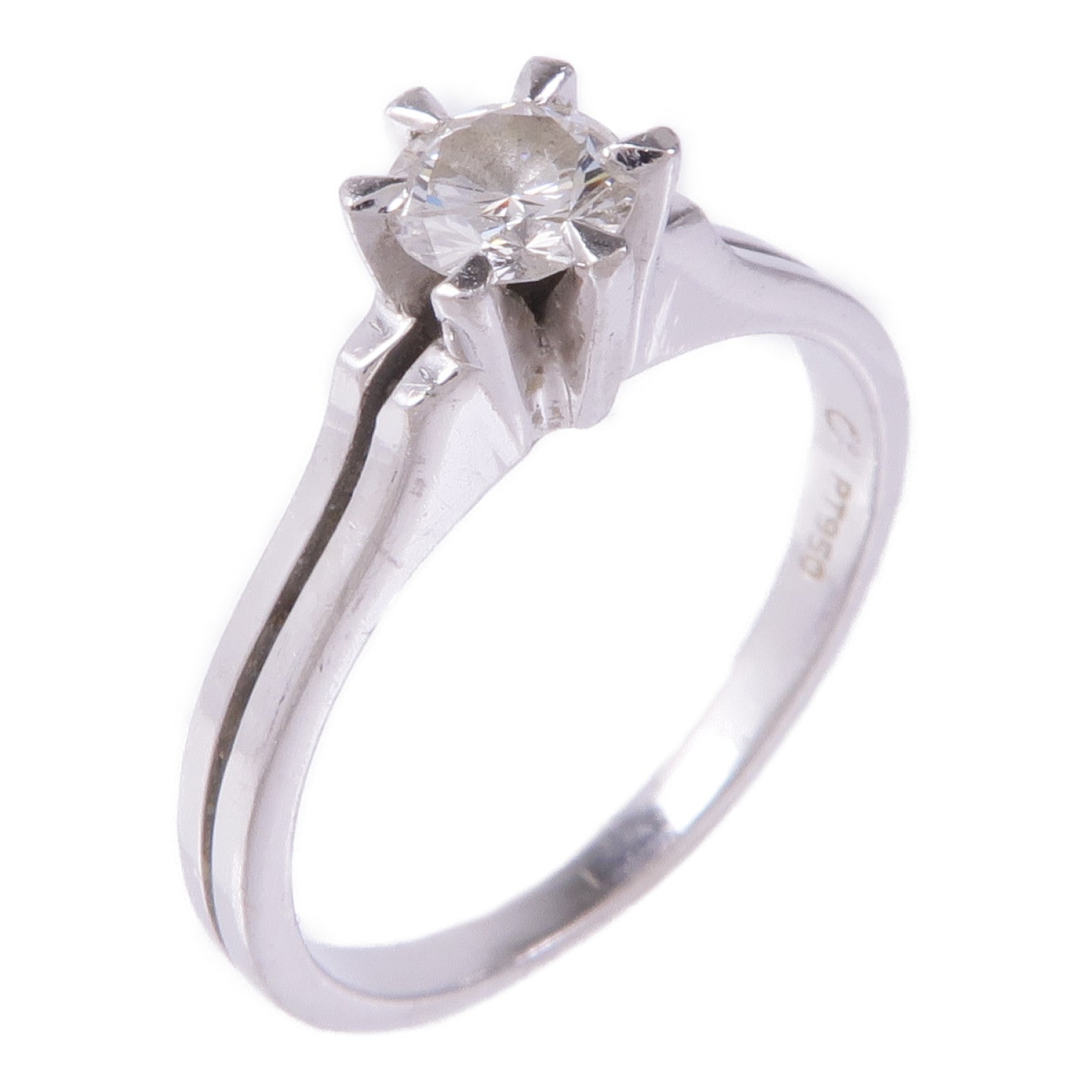 JEWELRY 【激減優惠】PT950鉑金Diamond Ring鑽石戒指US#4.75