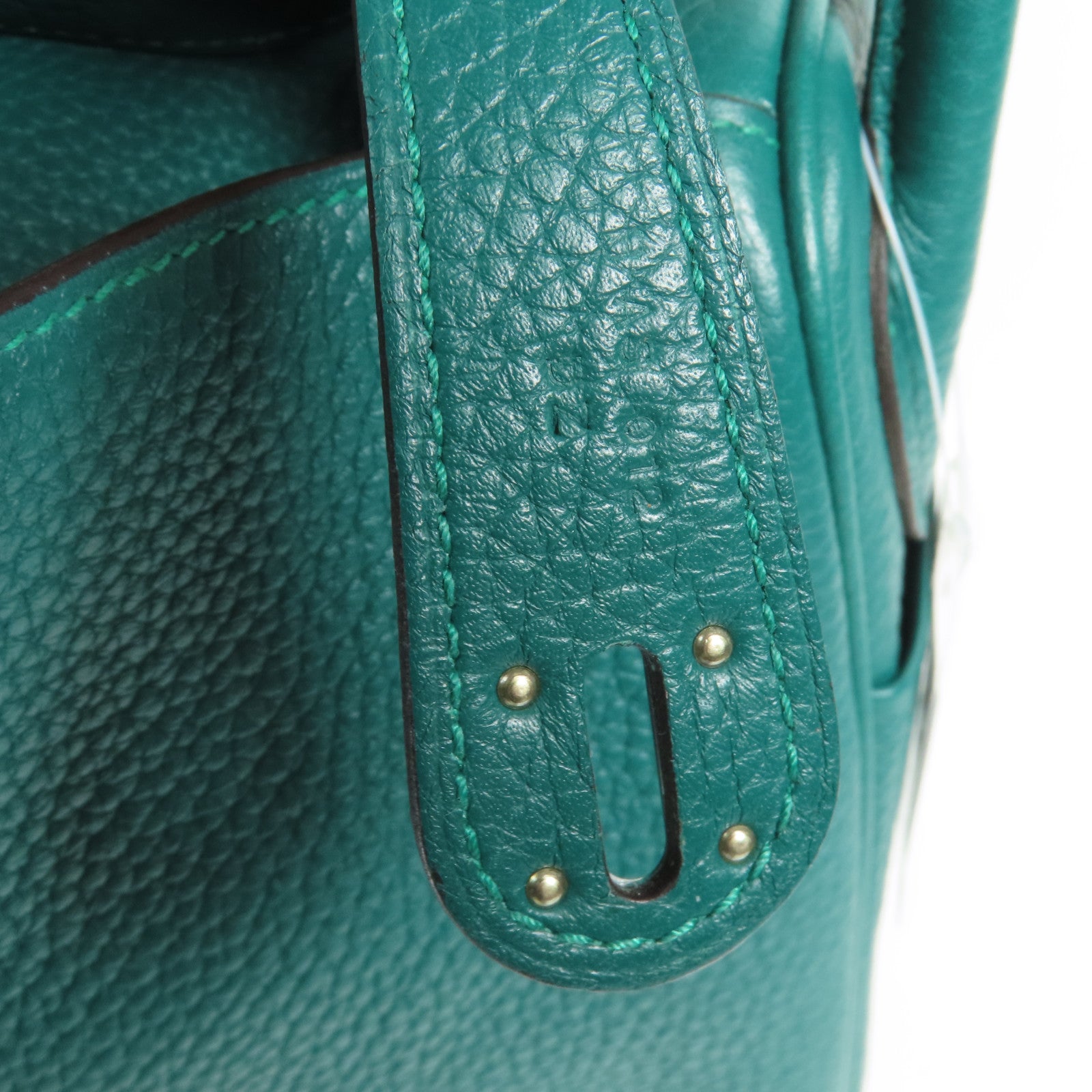 HERMES Clemence皮革Lindy 30銀扣手挽肩背兩用袋Malachite