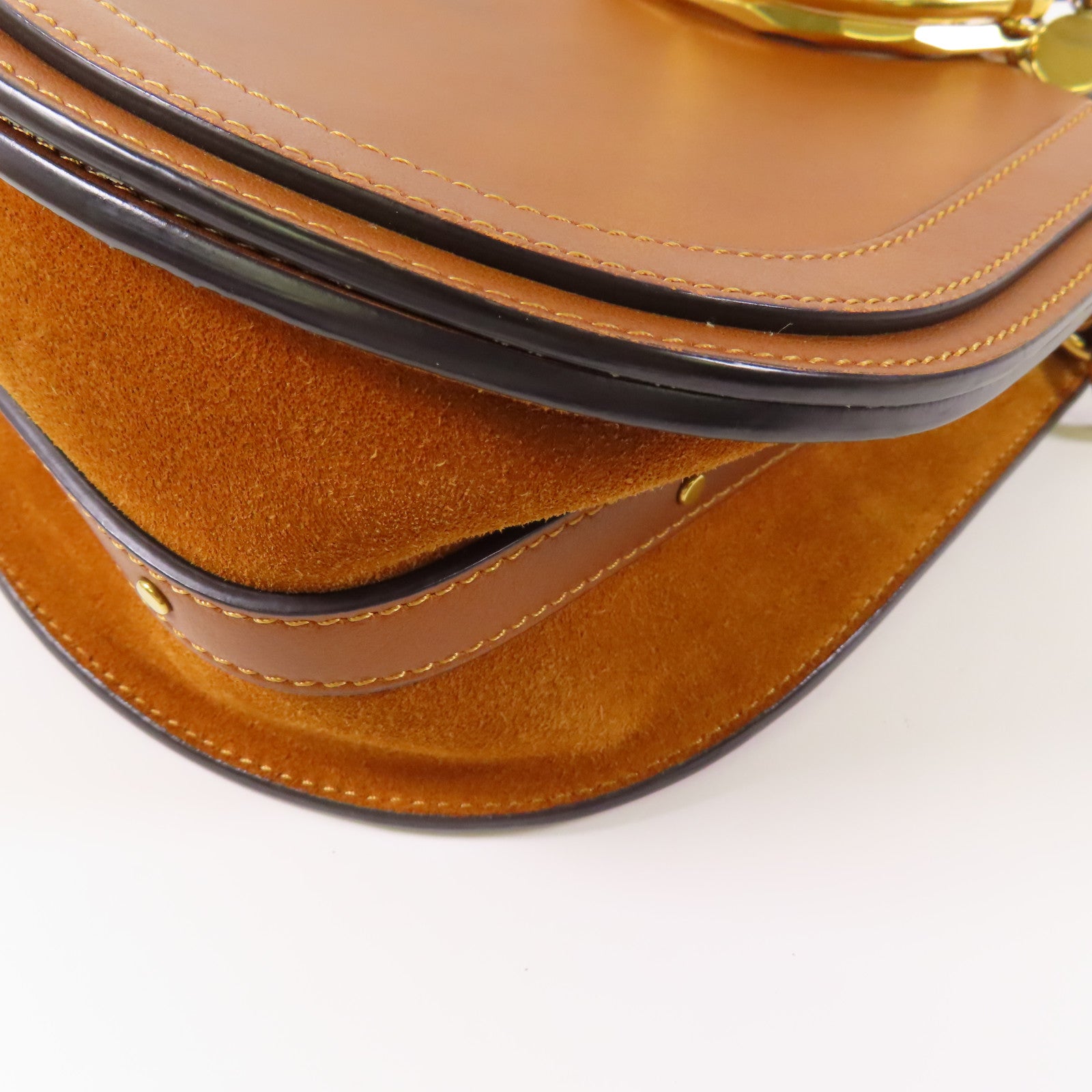 Chloe 牛皮皮革Nile Bag金扣肩背袋