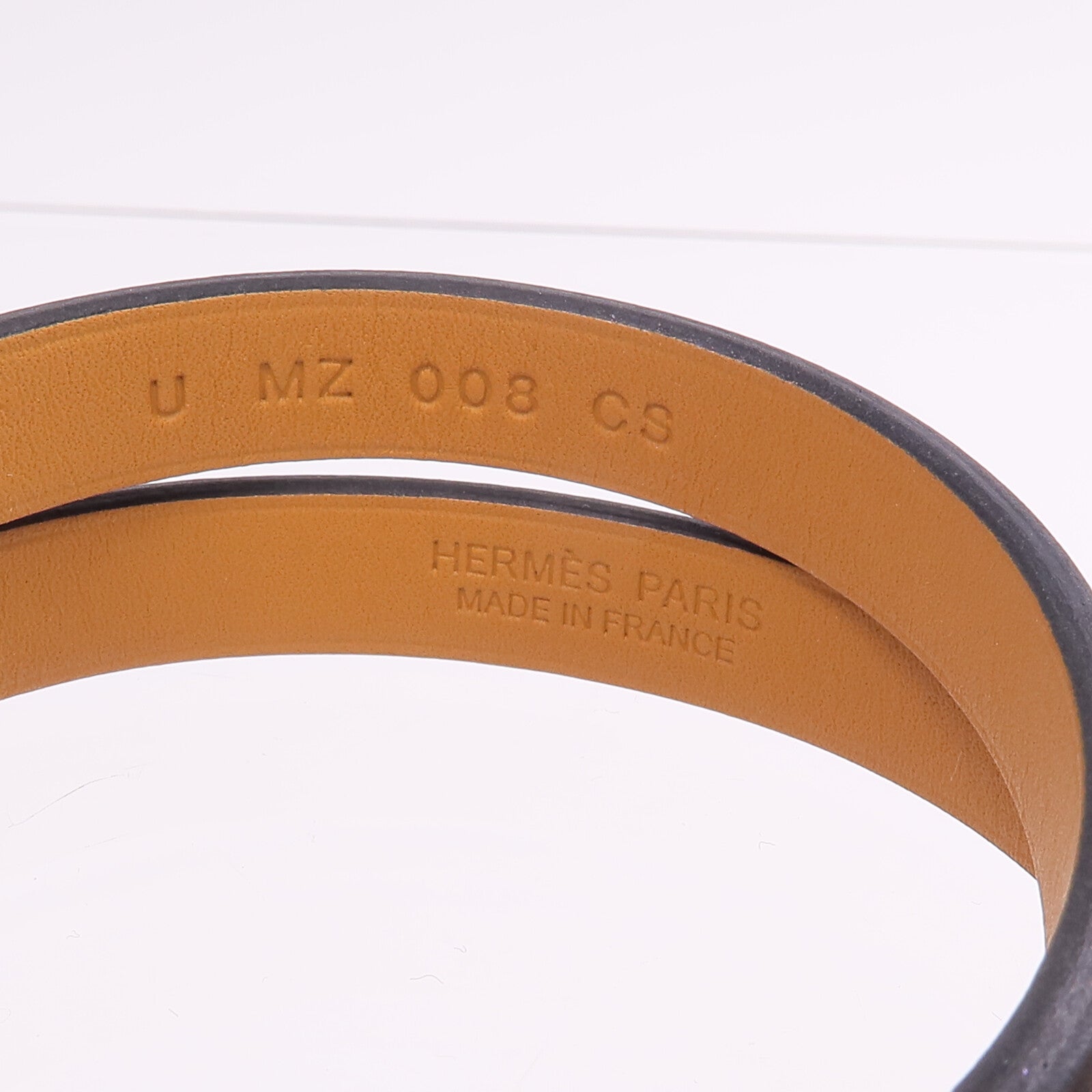 HERMES Swift皮革Mini Kelly Double Tour Bracelet金扣手帶Noir