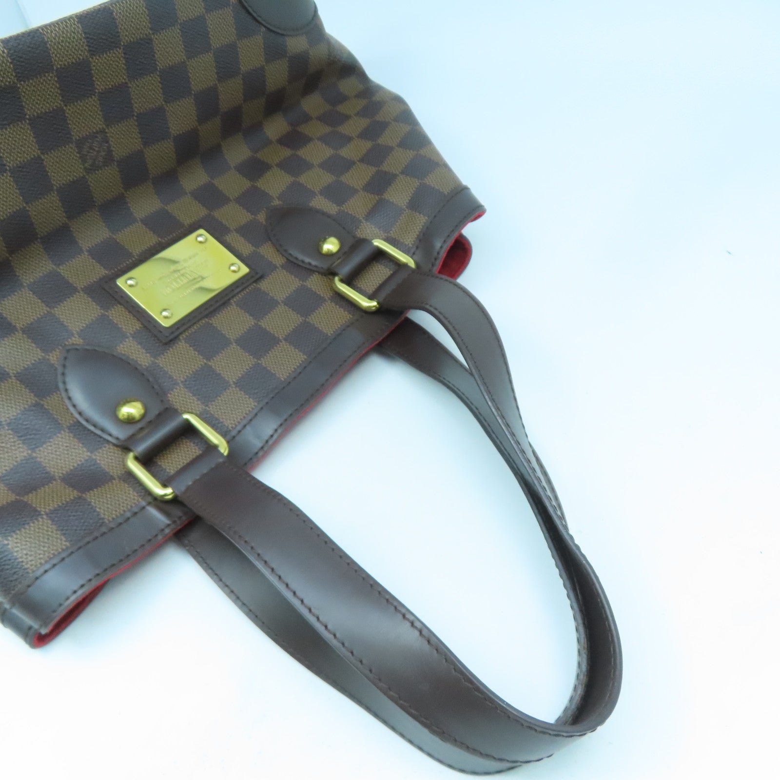 LOUIS VUITTON 【激減優惠】Damier Ebene Hampstead MM金扣肩背袋啡色