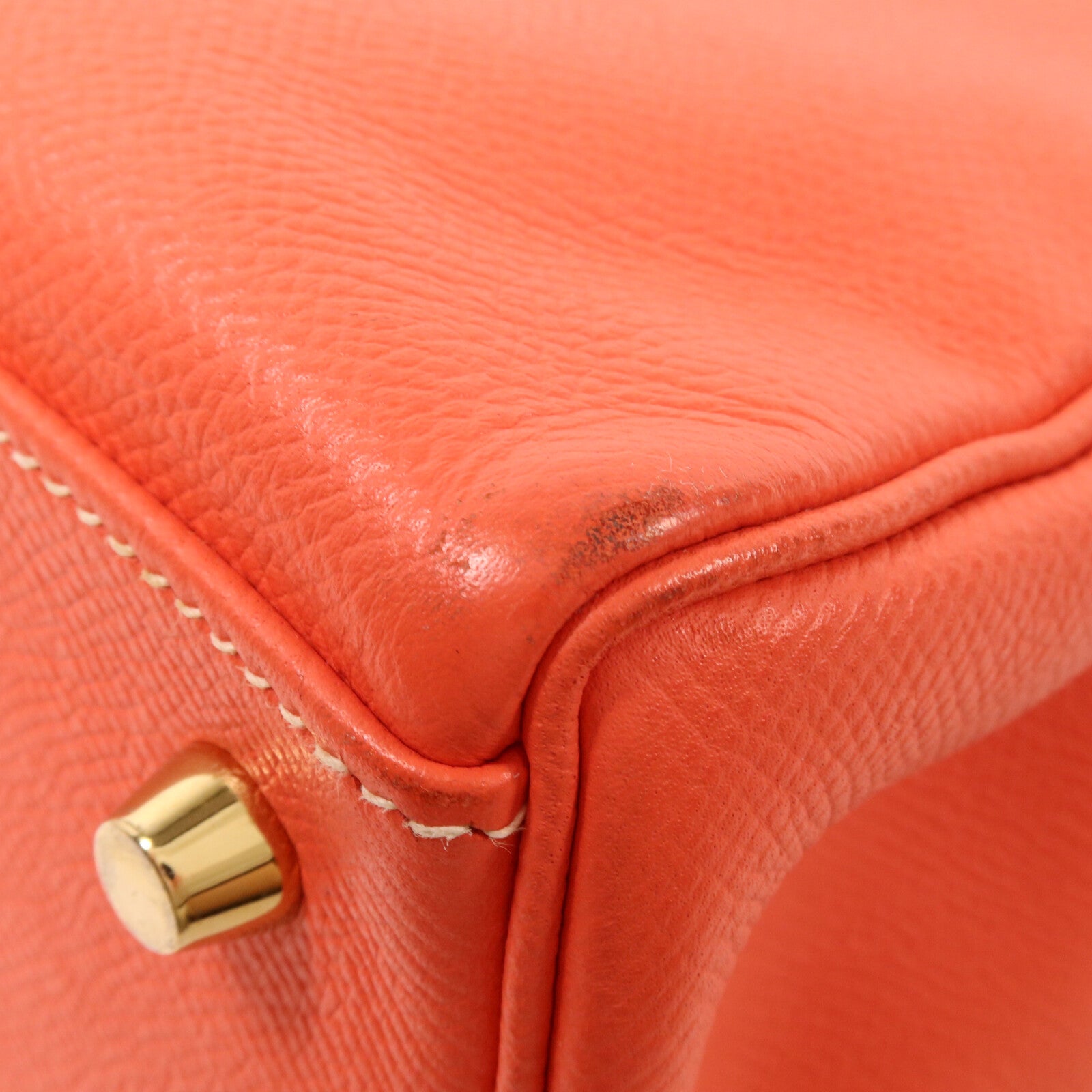 HERMES Epsom皮革/Chevre皮革Kelly 35手挽肩背兩用袋Rose Jaipur/Gold