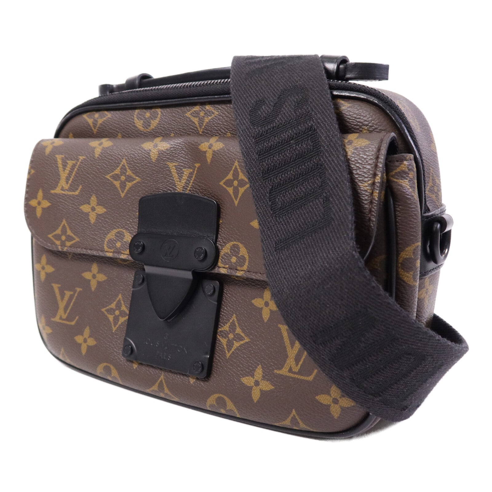 LOUIS VUITTON Monogram S Lock Messenger手挽肩背兩用袋