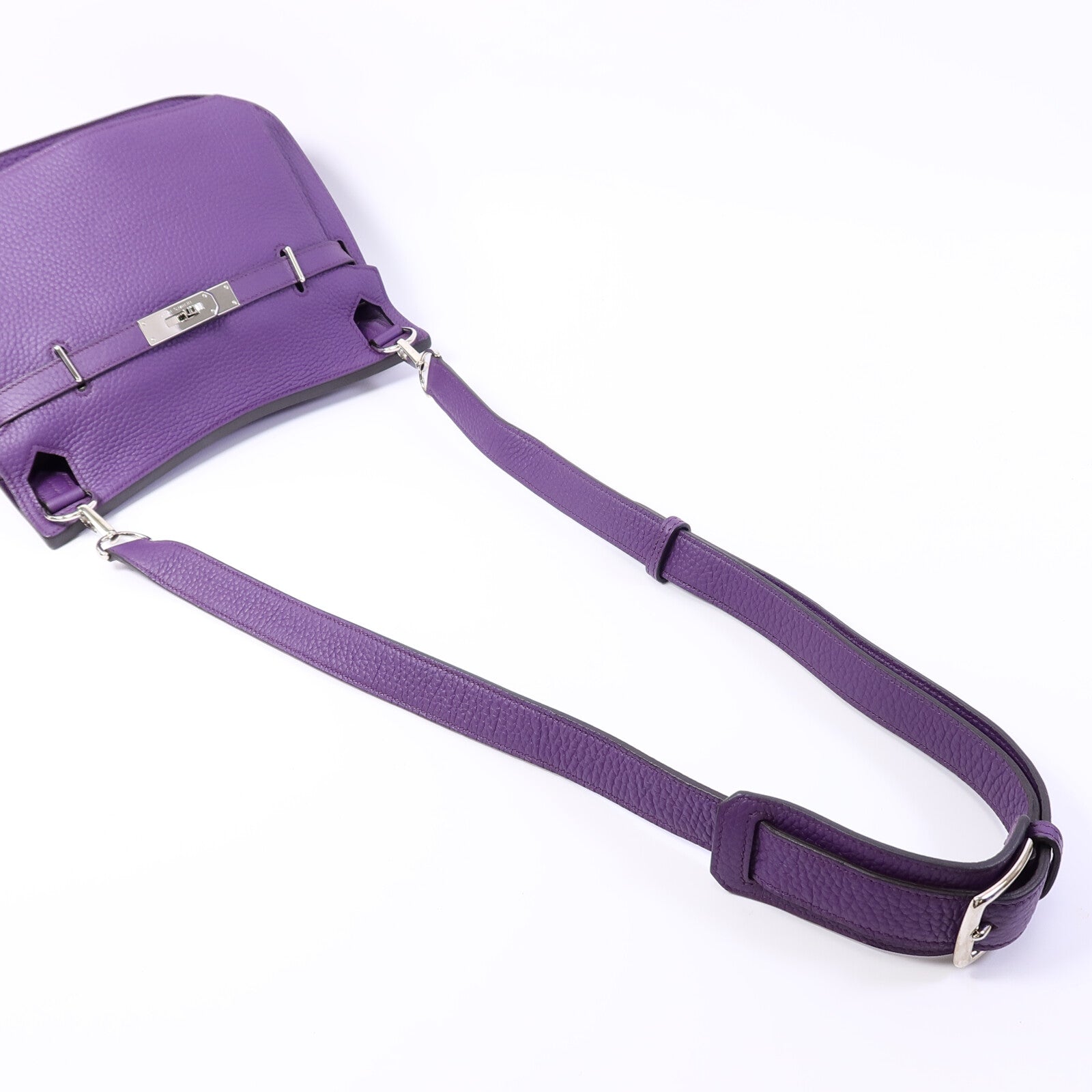 HERMES Clemence皮革Jypsiere 28肩背袋Iris