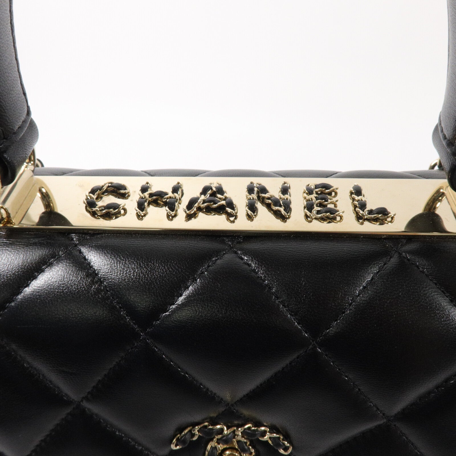 CHANEL 羊皮皮革Trendy CC Top Handle鏈帶手挽肩背兩用袋