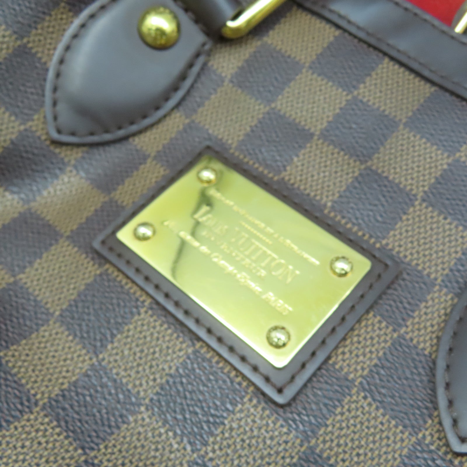 LOUIS VUITTON 【激減優惠】Damier Ebene Hampstead MM金扣肩背袋啡色