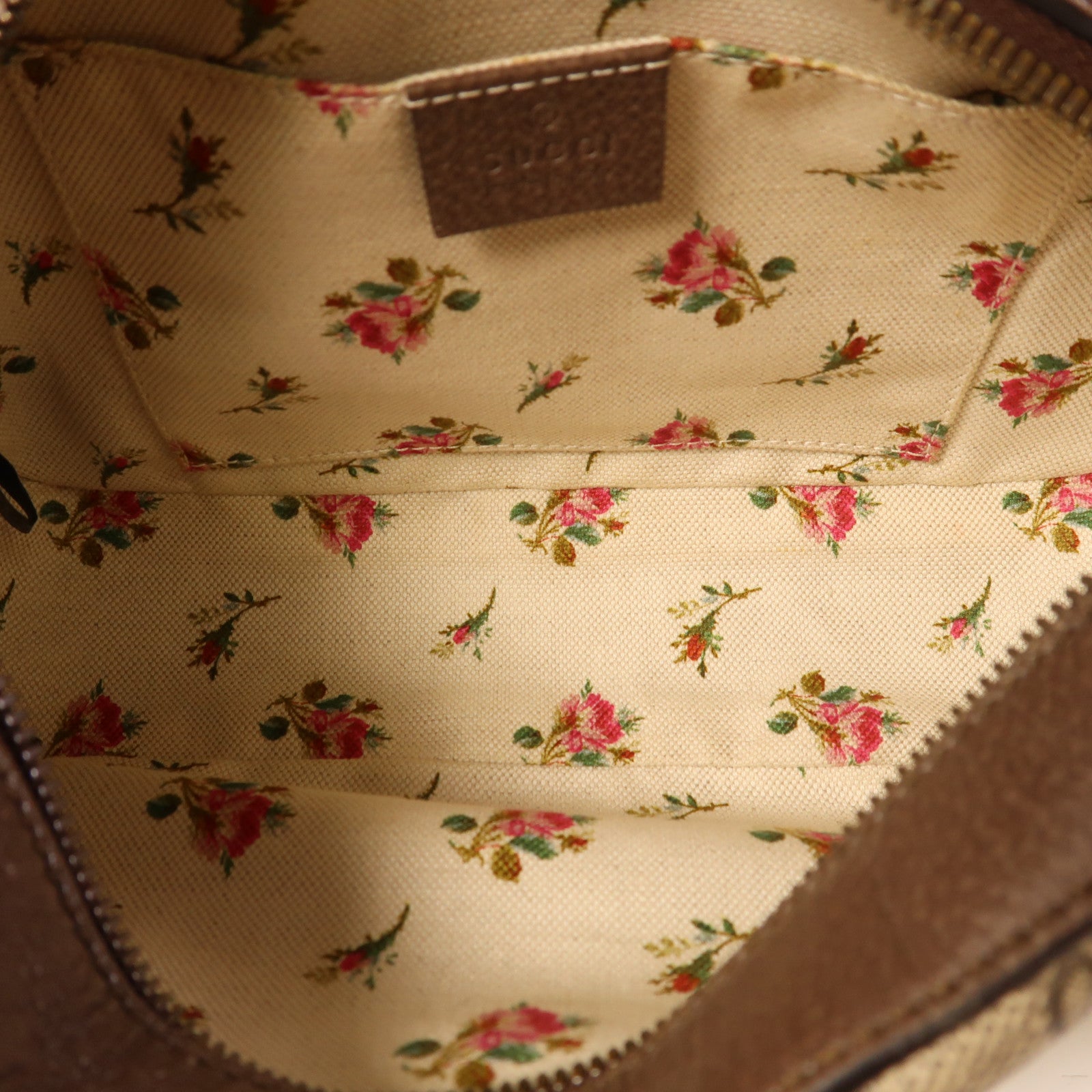 GUCCI GG GHW GG Supreme Messenger Shoulder Bag Coated Canvas Brown