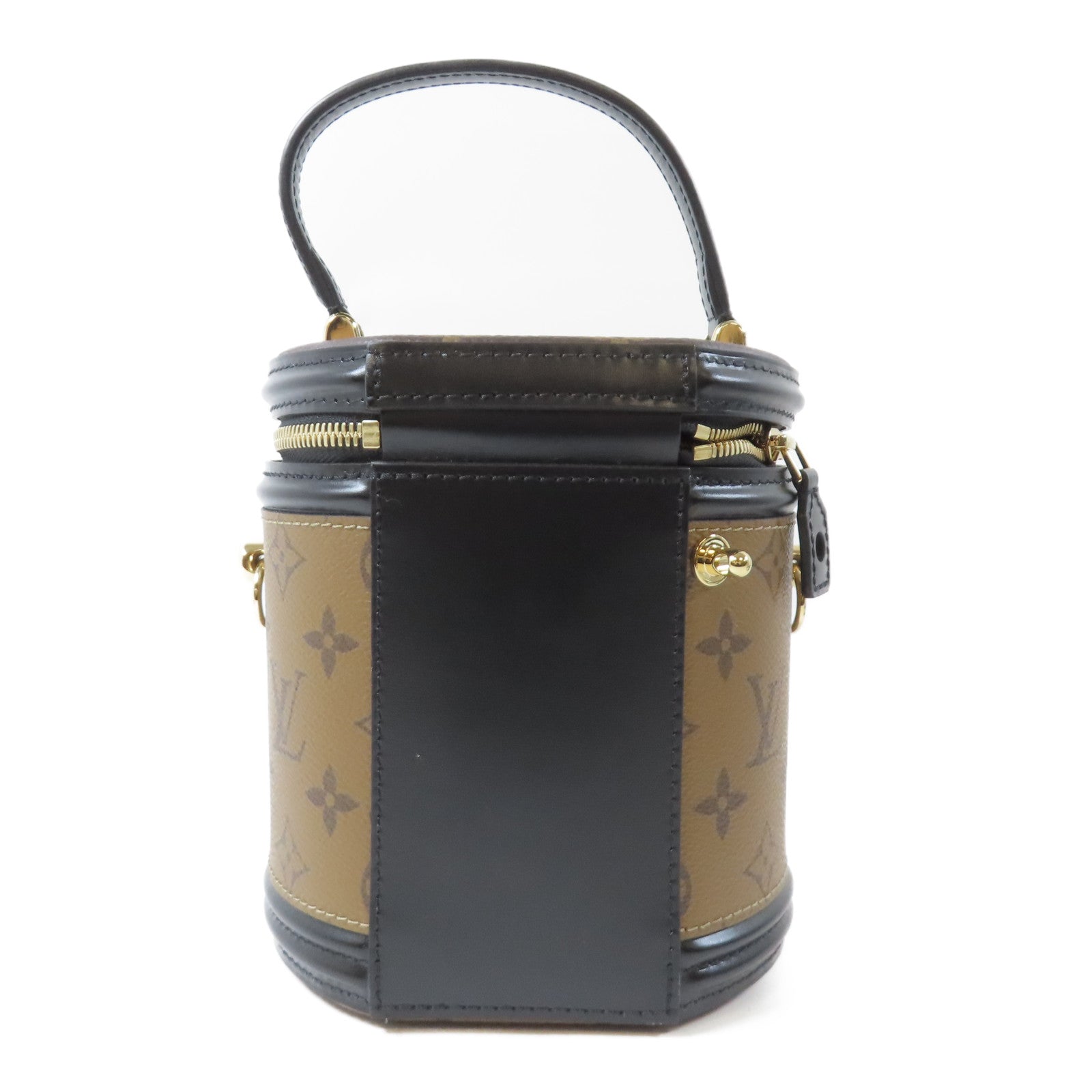 LOUIS VUITTON Monogram Reverse Cannes金扣手挽肩背兩用袋啡色