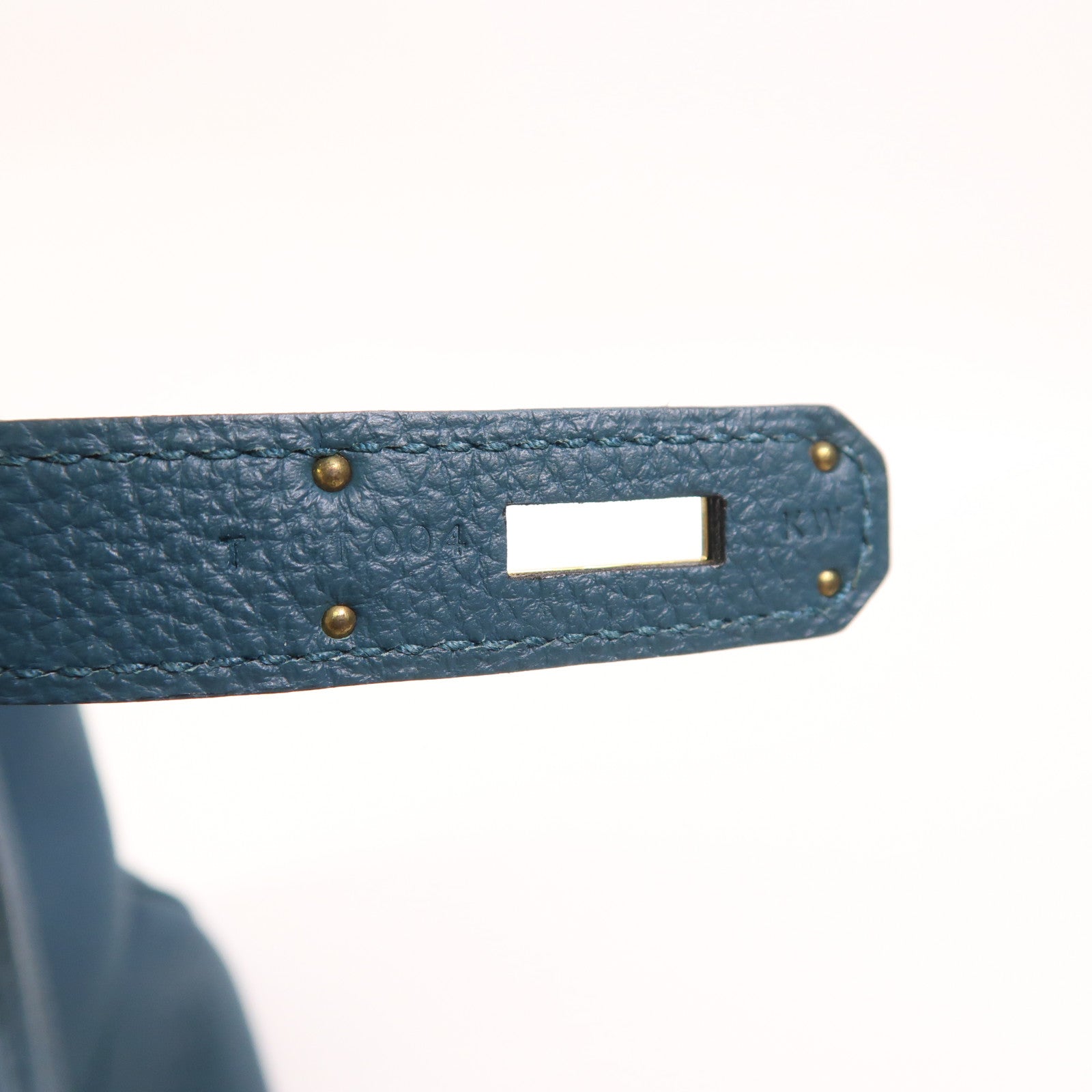 HERMES Epsom皮革Kelly 32金扣手挽肩背兩用袋Bleu Tempete