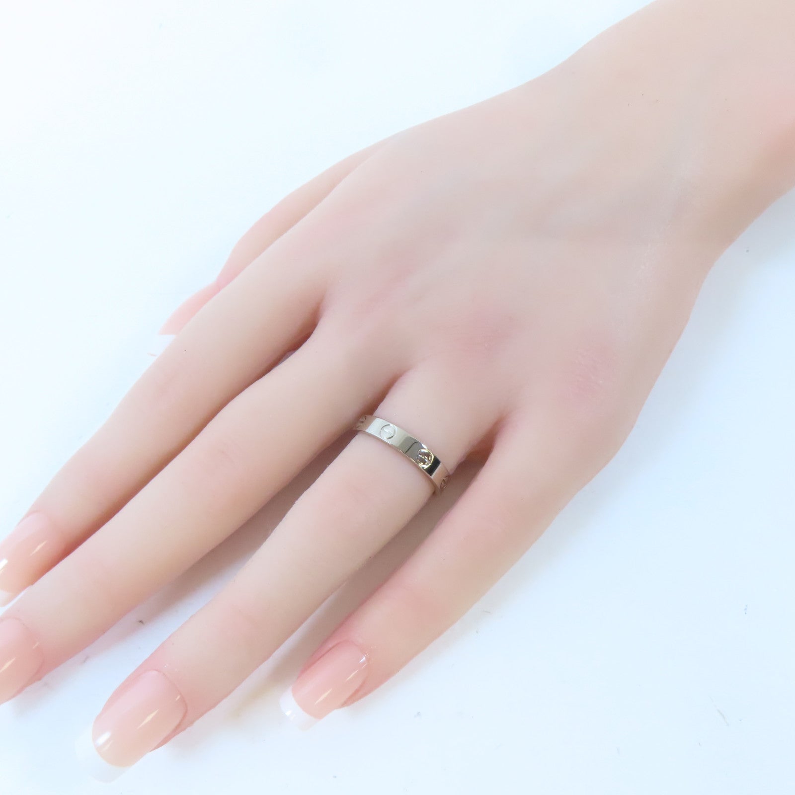 CARTIER 18K白金Mini Love Ring戒指Cartier#55/US#7
