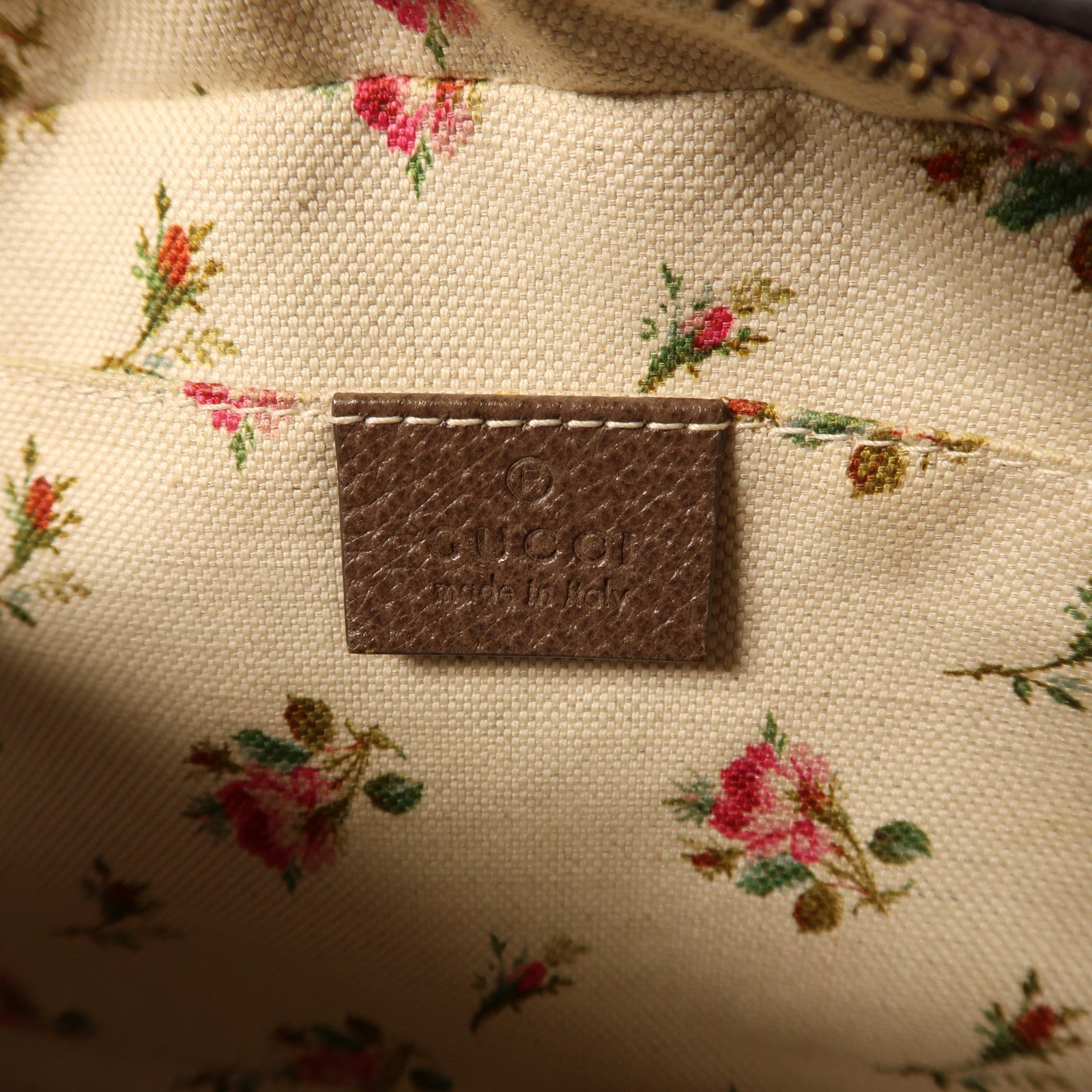 GUCCI GG GHW GG Supreme Messenger Shoulder Bag Coated Canvas Brown