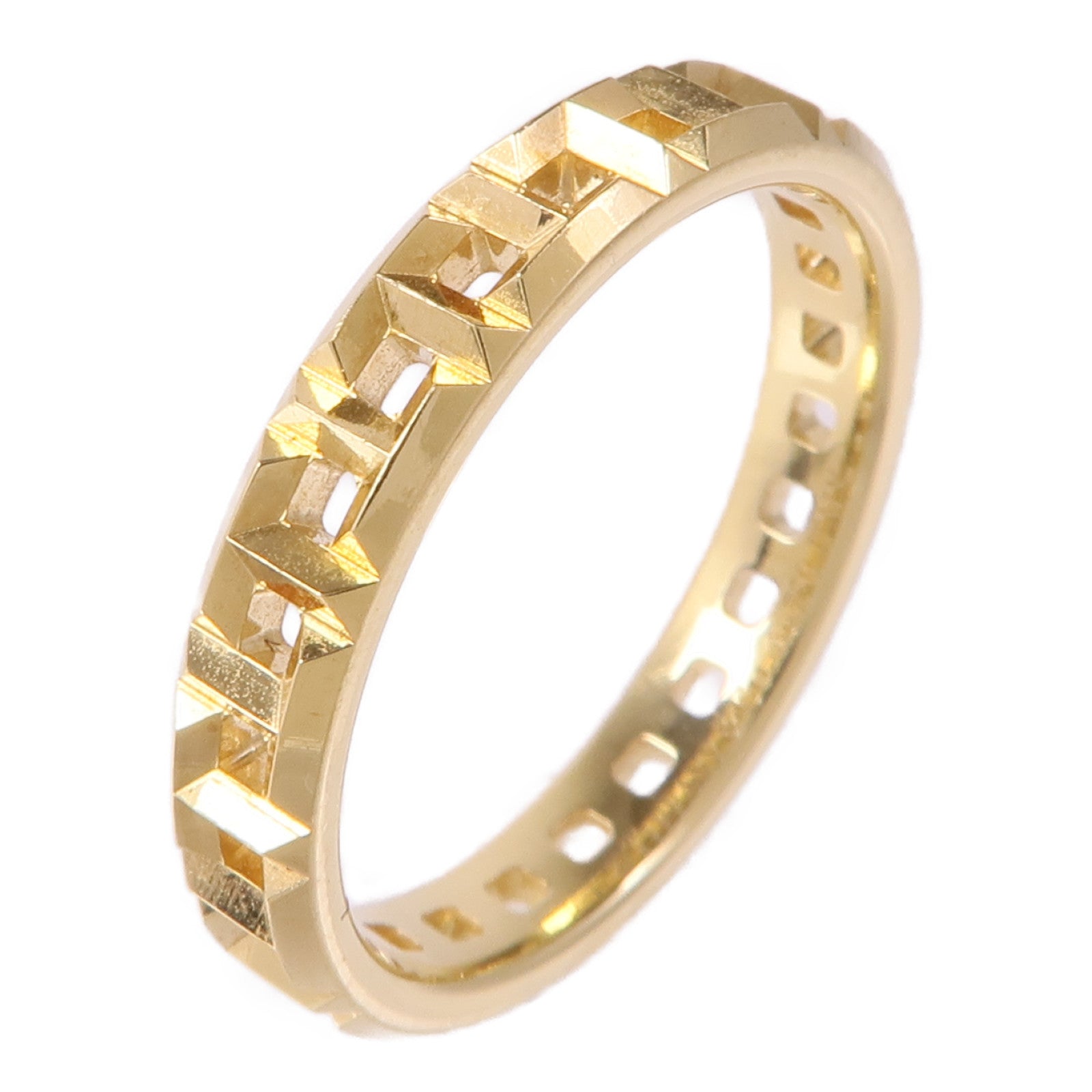 TIFFANY＆CO 18K黃金T True戒指US#6.25