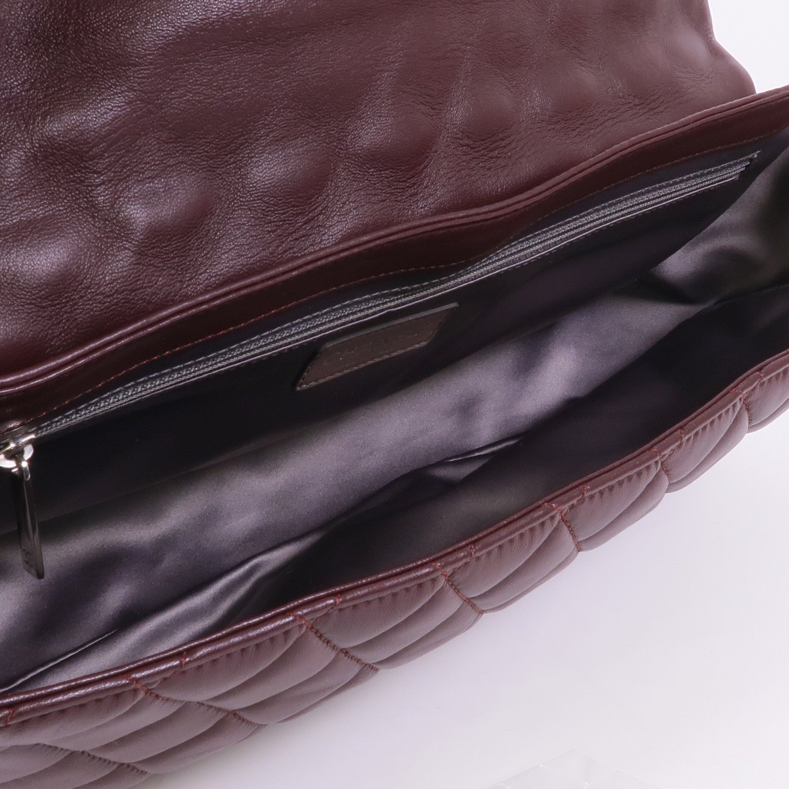 CHANEL 羊皮皮革Chain Shoulder Bag銀扣鏈帶肩背袋