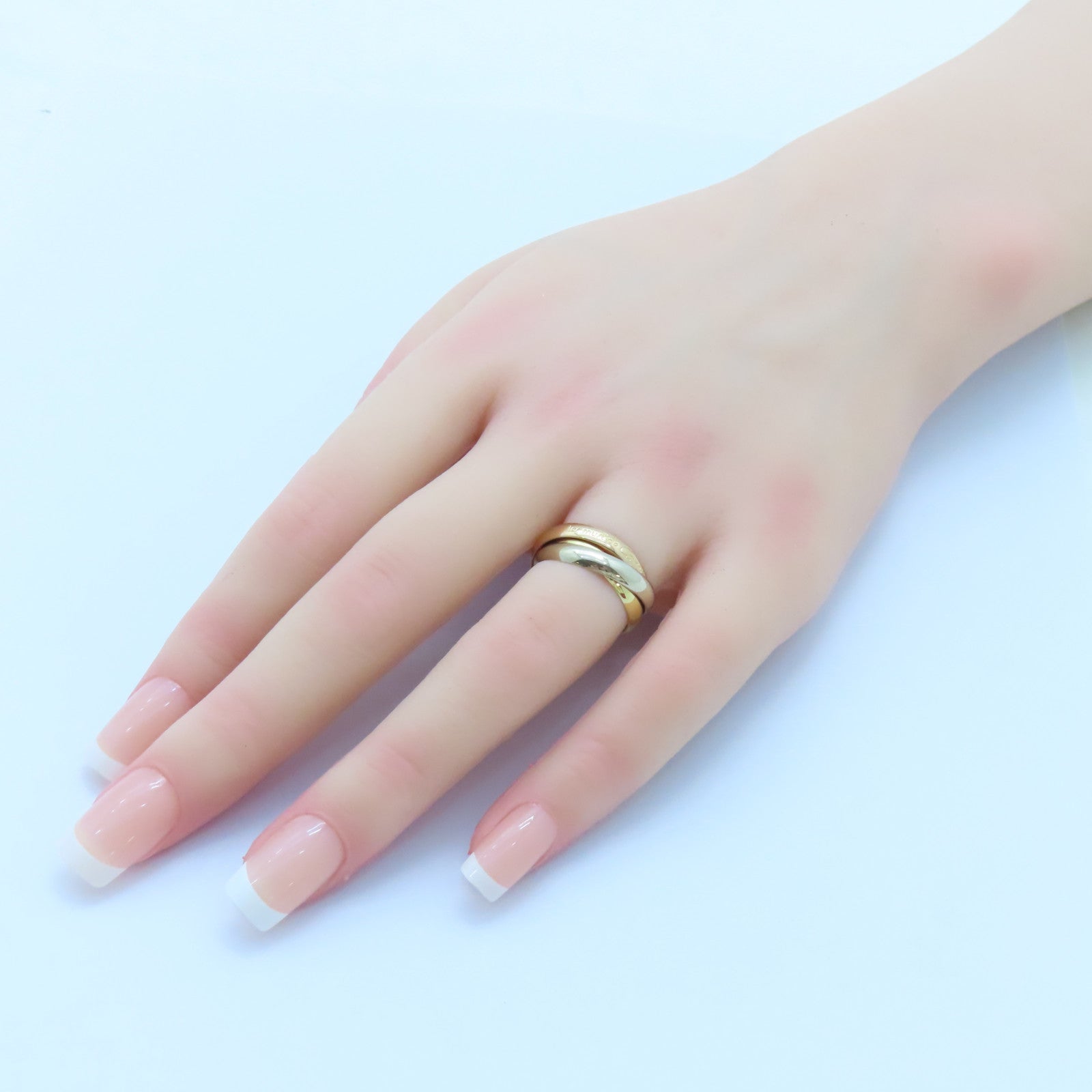 CARTIER 【激減優惠】18K黃金/白金/玫瑰金Trinity戒指Cartier#50/US#5.5