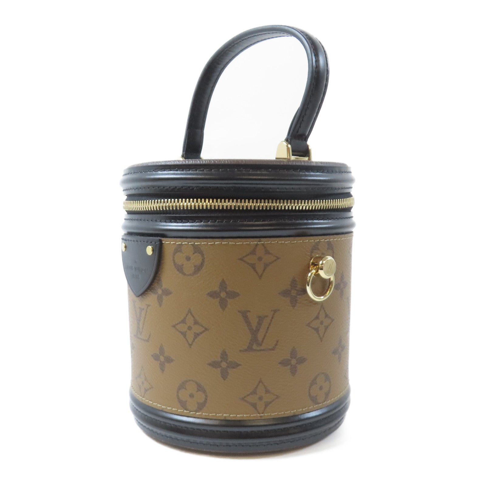 LOUIS VUITTON Monogram Reverse Cannes金扣手挽肩背兩用袋啡色