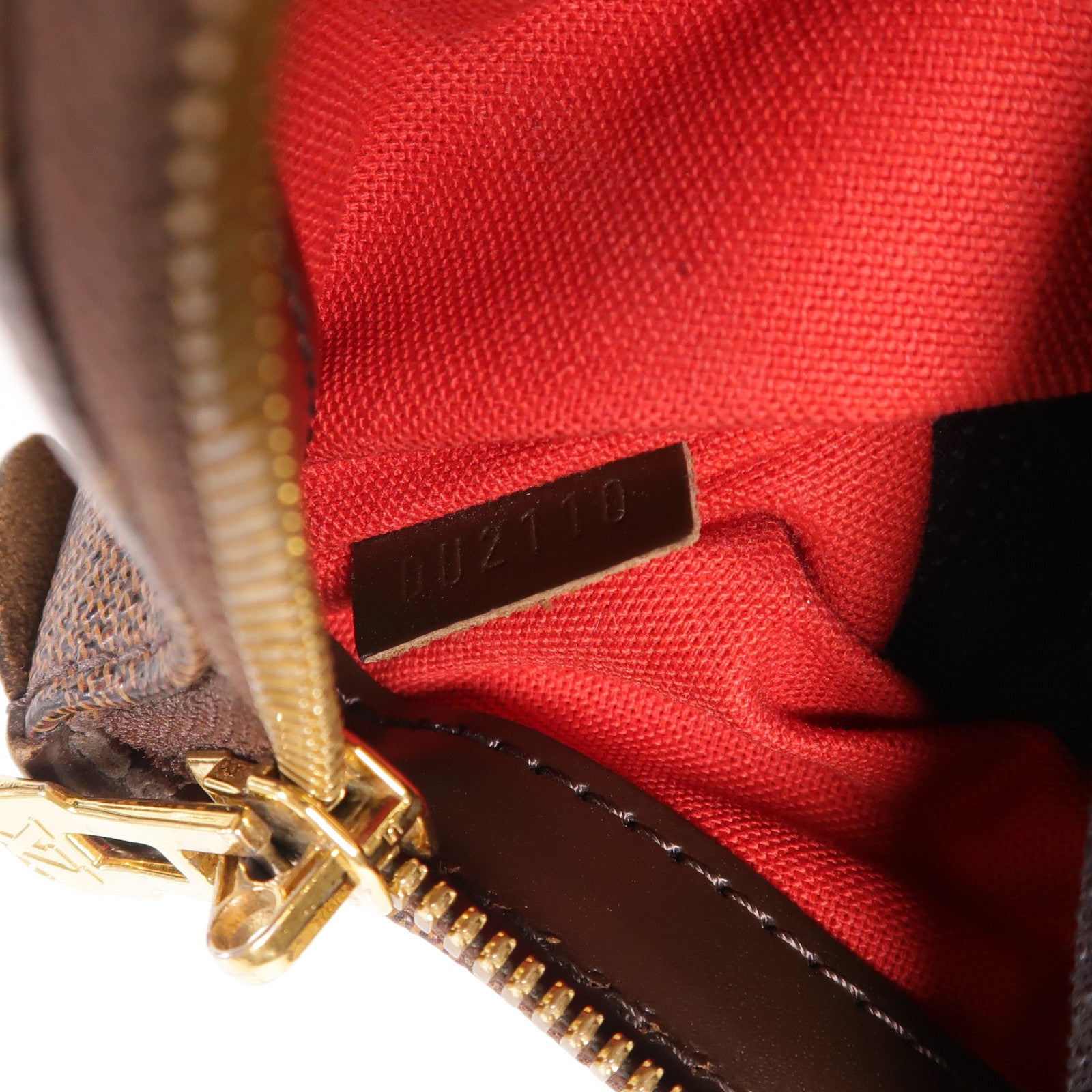 LOUIS VUITTON Damier Verona PM金扣肩背袋棕色