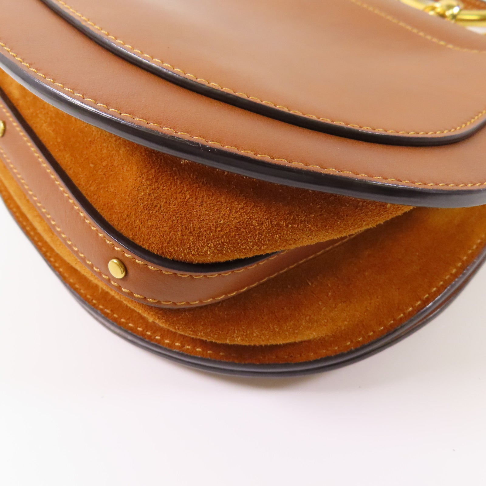 Chloe 【激減優惠】牛皮皮革Nile Bag金扣肩背袋