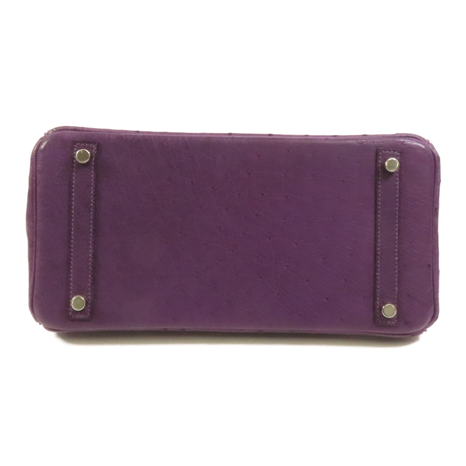 HERMES 【激減優惠】鴕鳥皮革Birkin 30銀扣手挽袋Amethyst