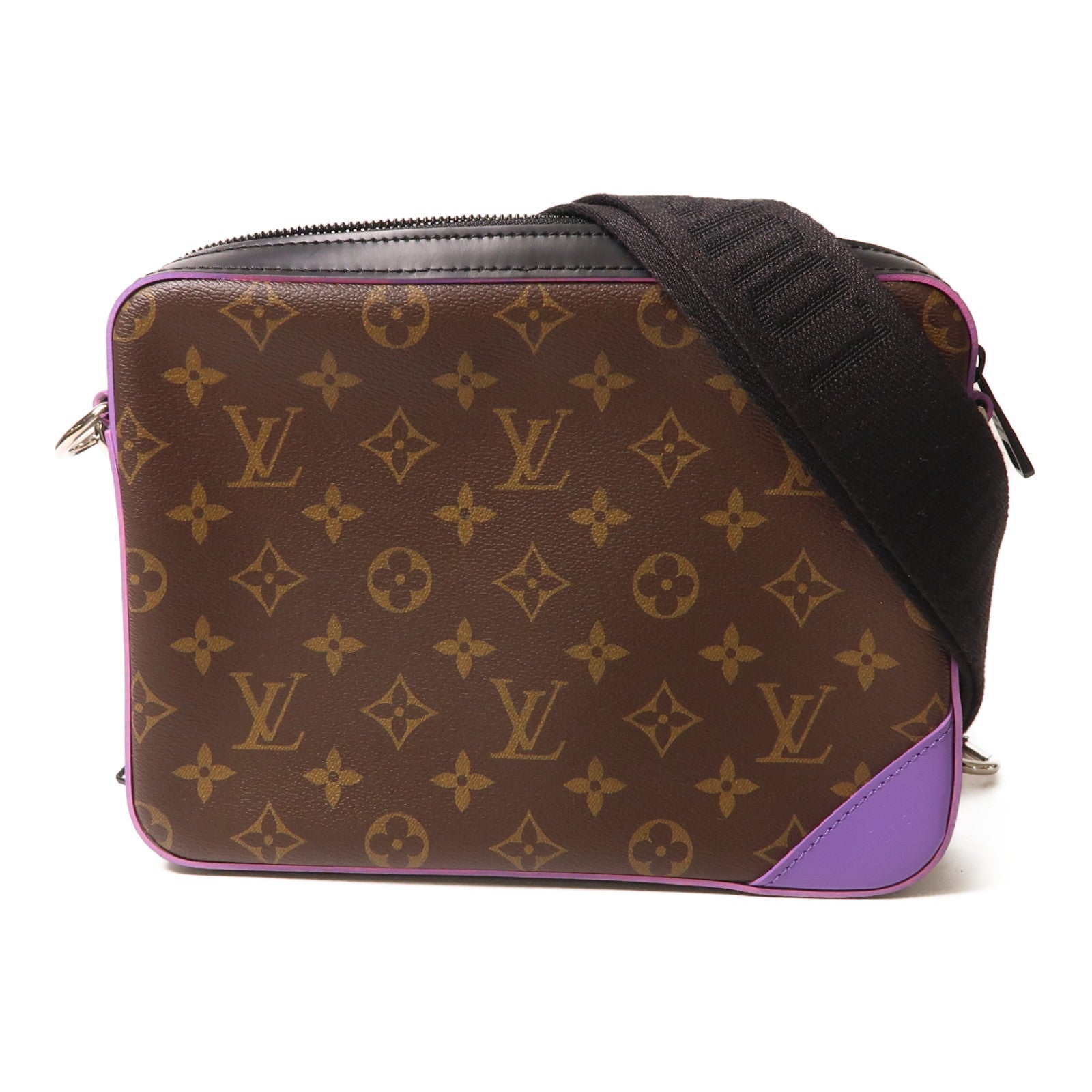 LOUIS VUITTON Monogram Trio銀扣肩背袋