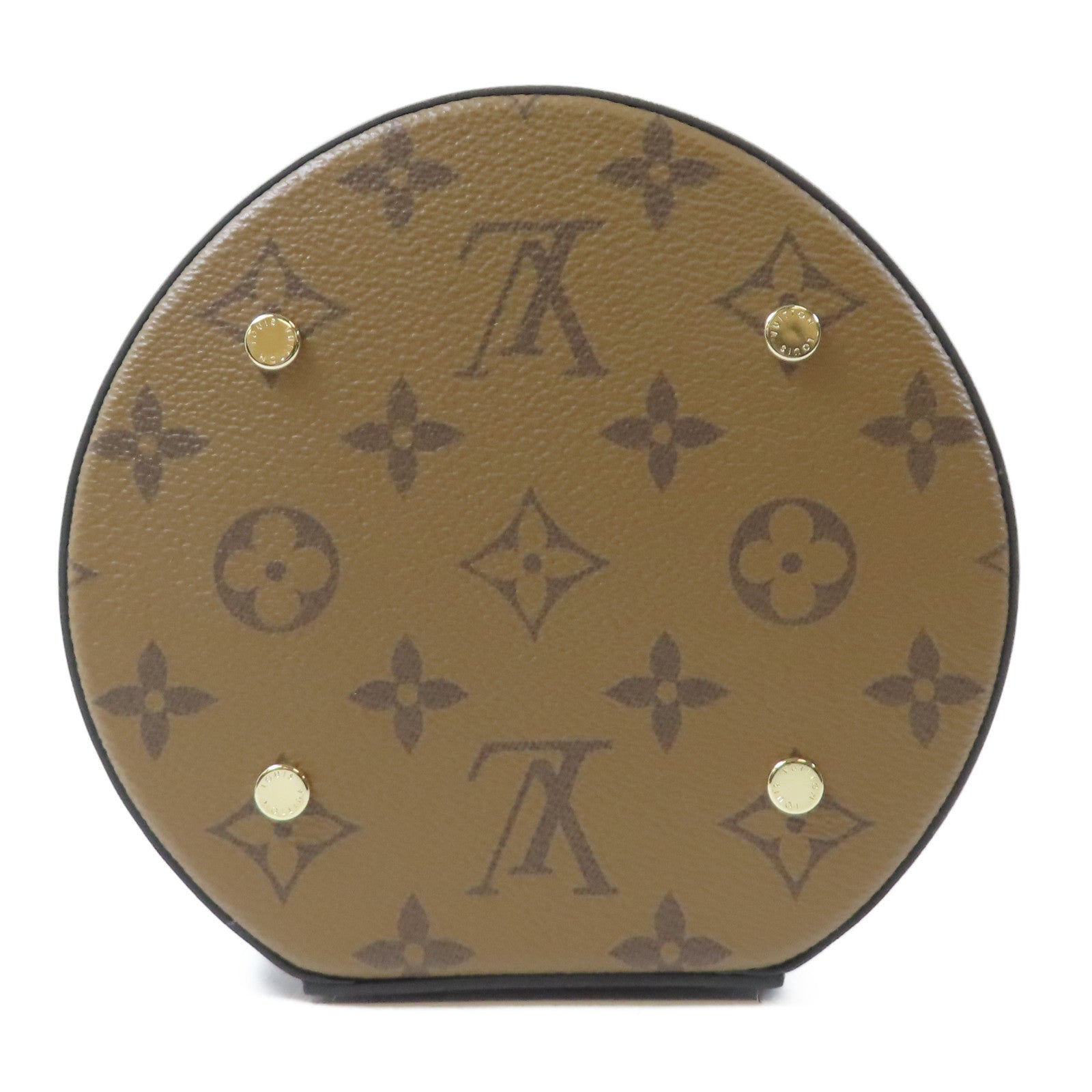 LOUIS VUITTON Monogram Reverse Cannes金扣手挽肩背兩用袋啡色