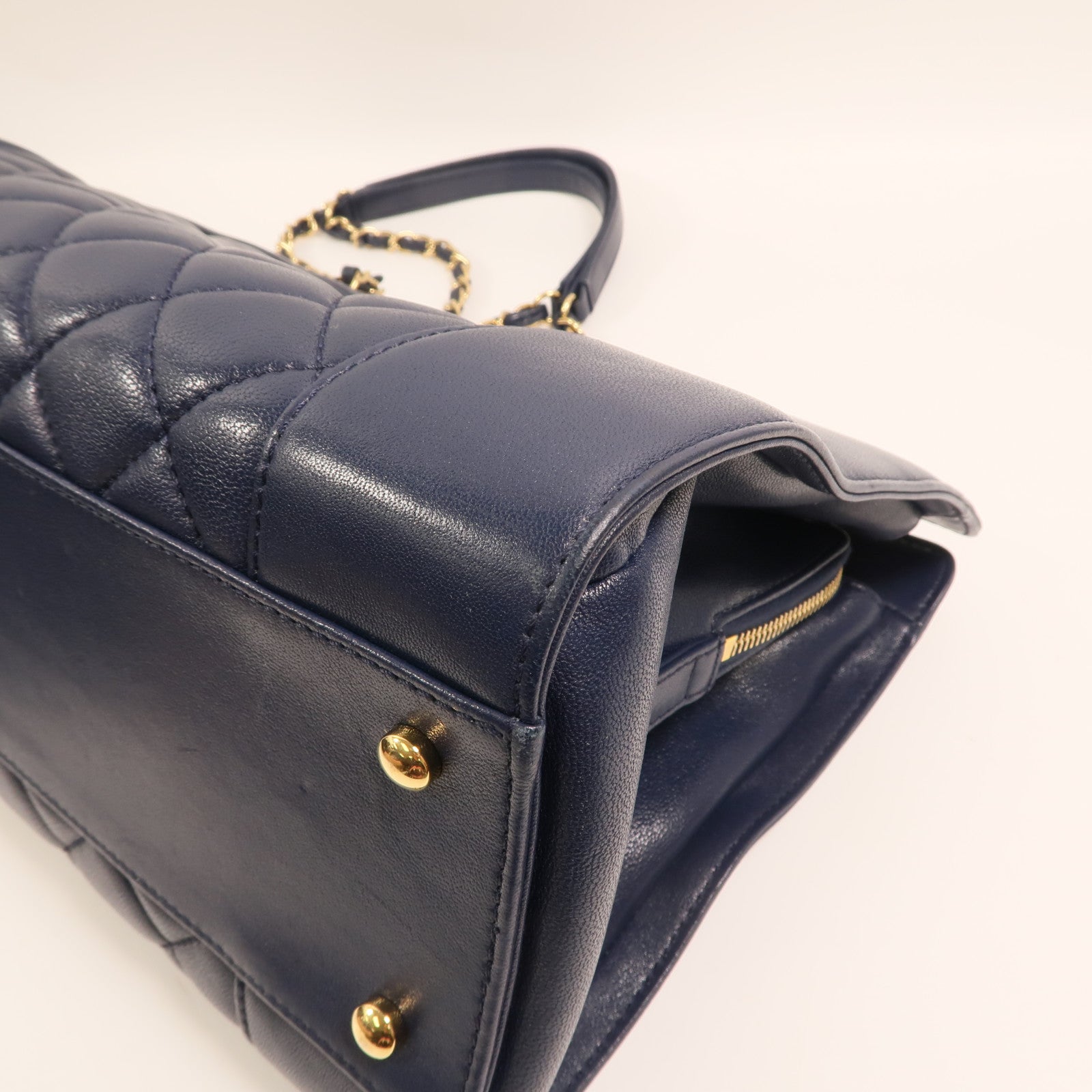 CHANEL 牛皮皮革Mademoiselle Vintage Tote金扣鏈帶肩背袋