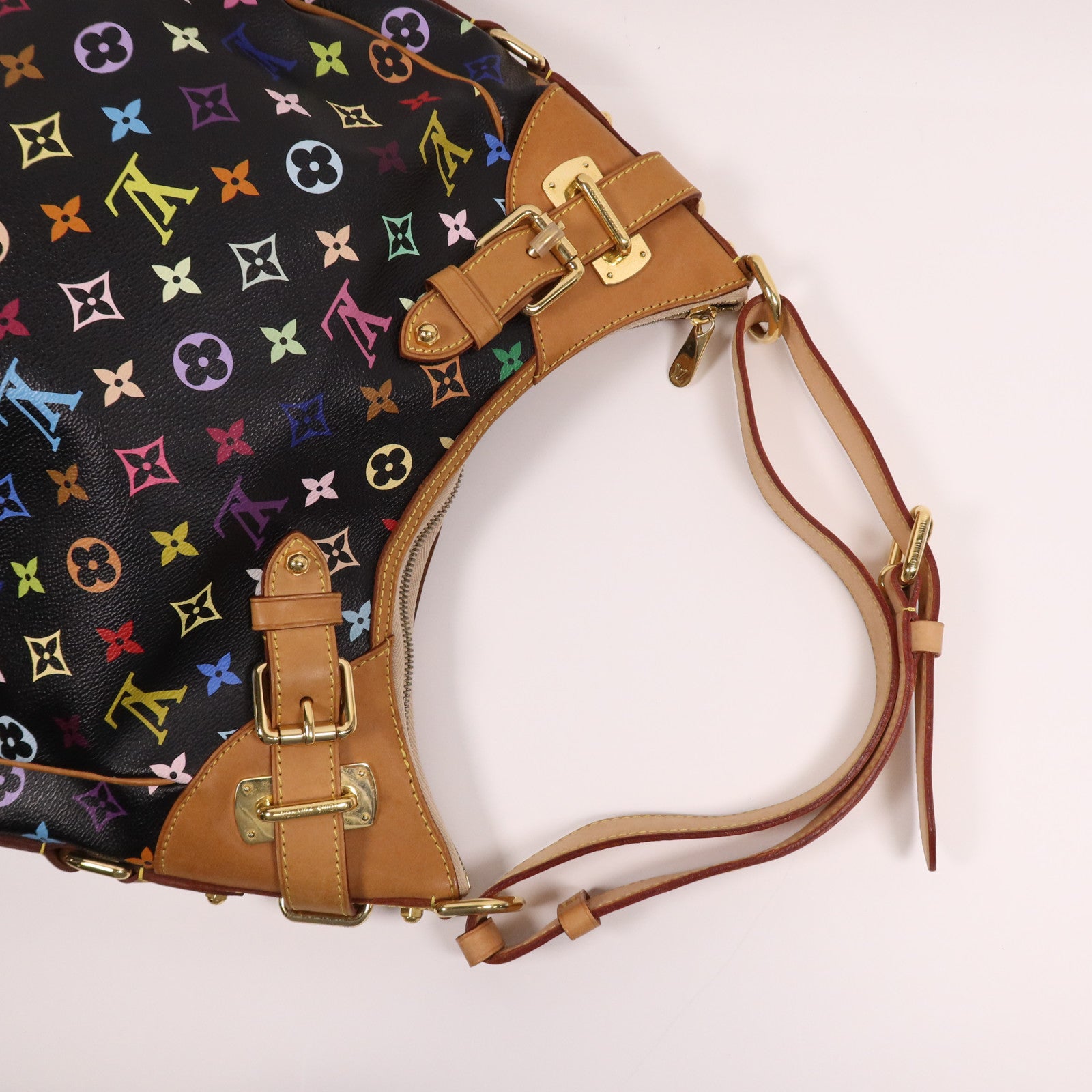 LOUIS VUITTON Monogram Multicolore Greta金扣肩背袋