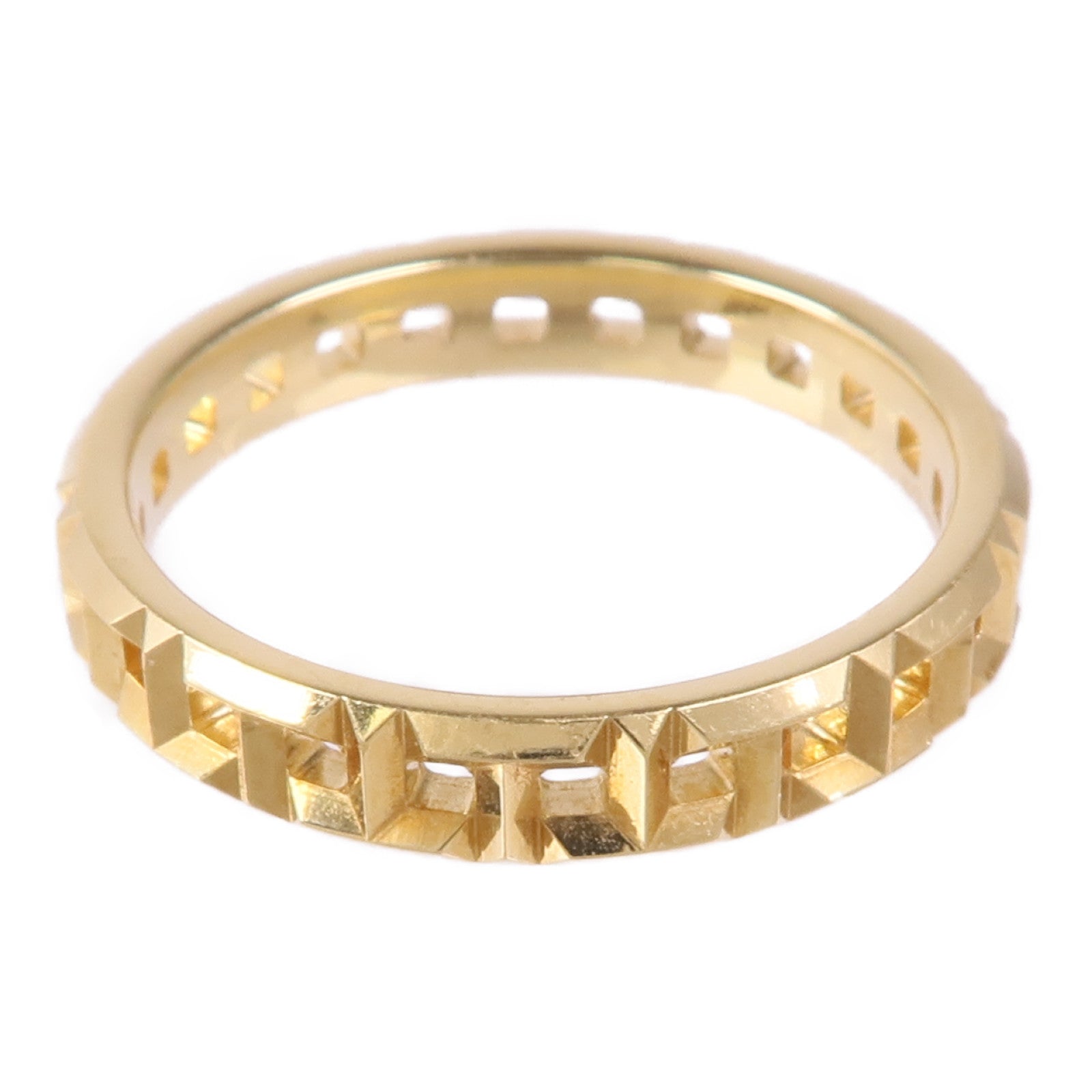 TIFFANY＆CO 18K黃金T True戒指US#6.25