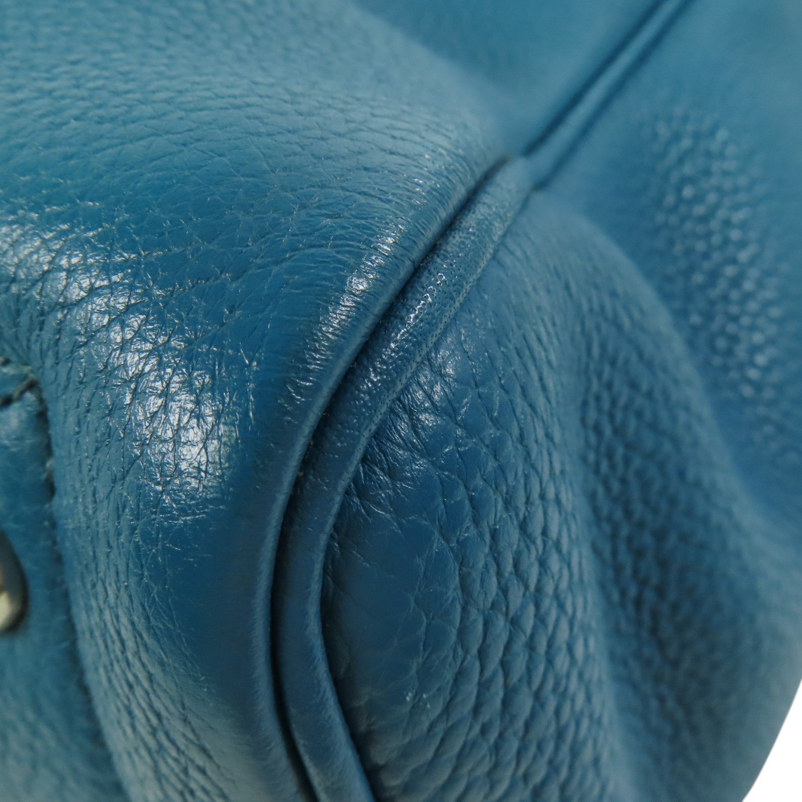 HERMES Clemence皮革Victoria銀扣手挽袋