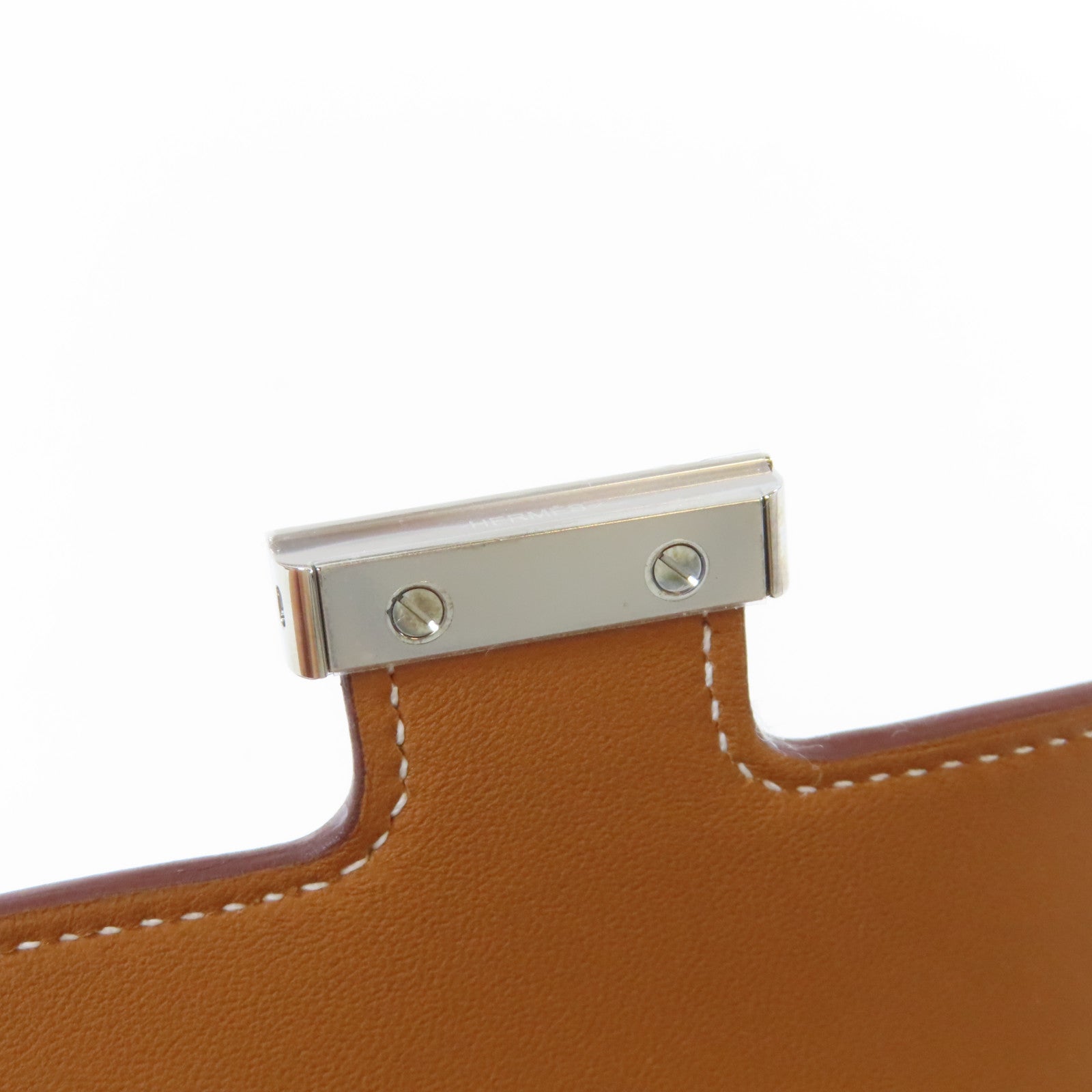 HERMES Epsom皮革Constance Slim銀扣錢包Gold經典駝色