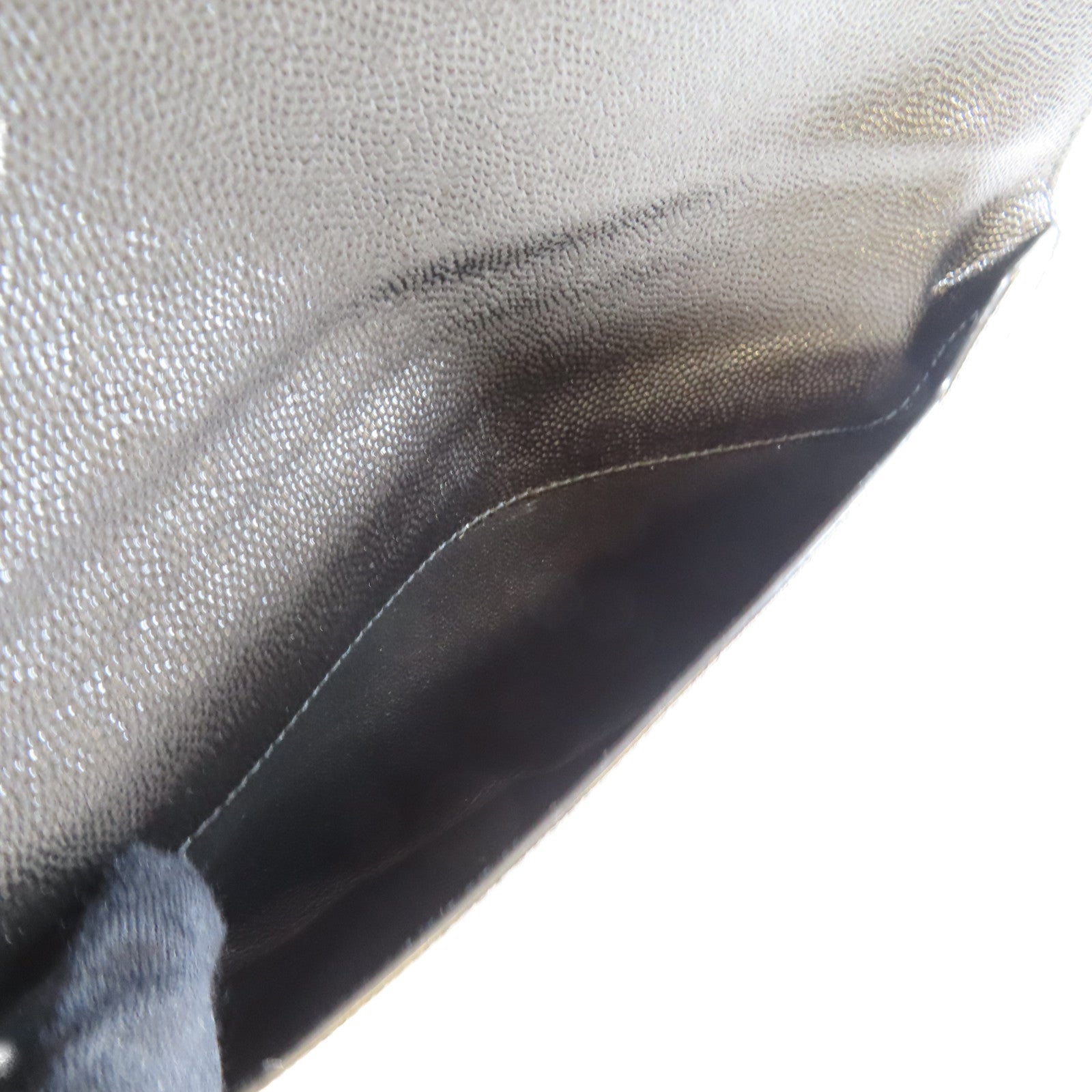 SAINT LAURENT 牛皮皮革Uptown Large Wallet金扣長錢包黑色