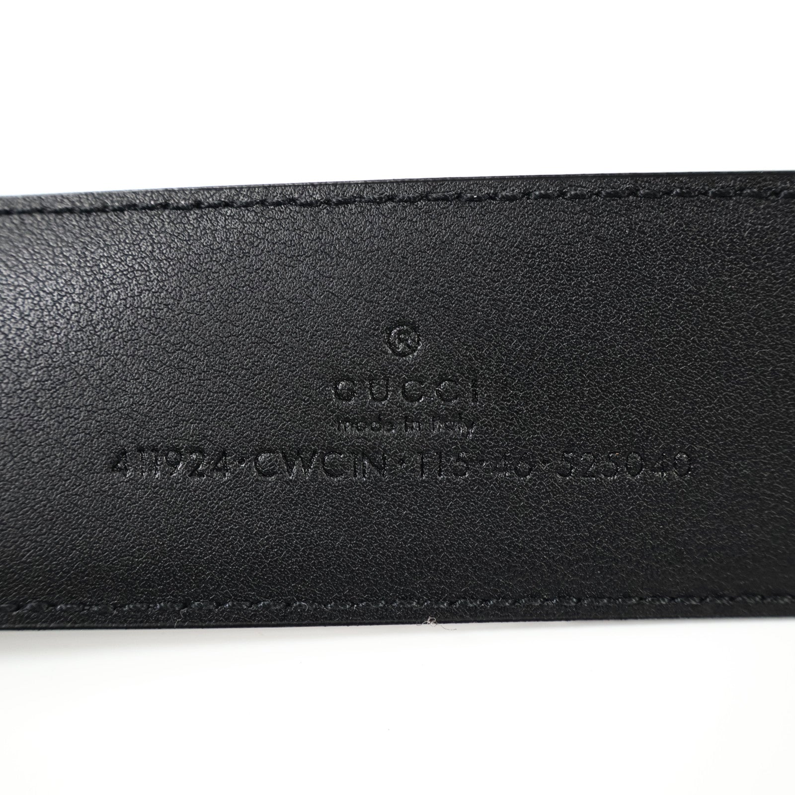 GUCCI 牛皮皮革Belt銀扣皮帶