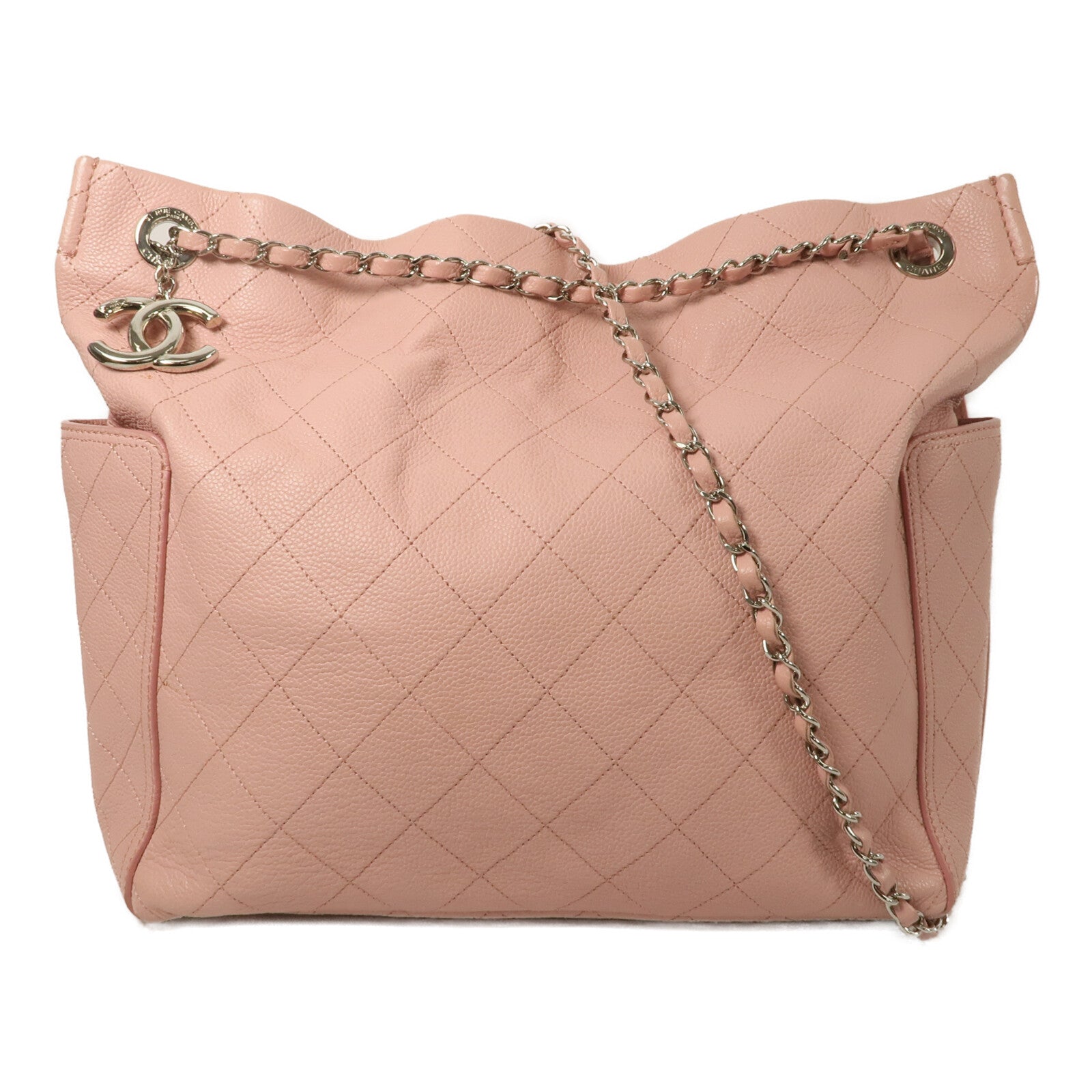 CHANEL 牛皮皮革CC Pocket Hobo鏈帶肩背袋