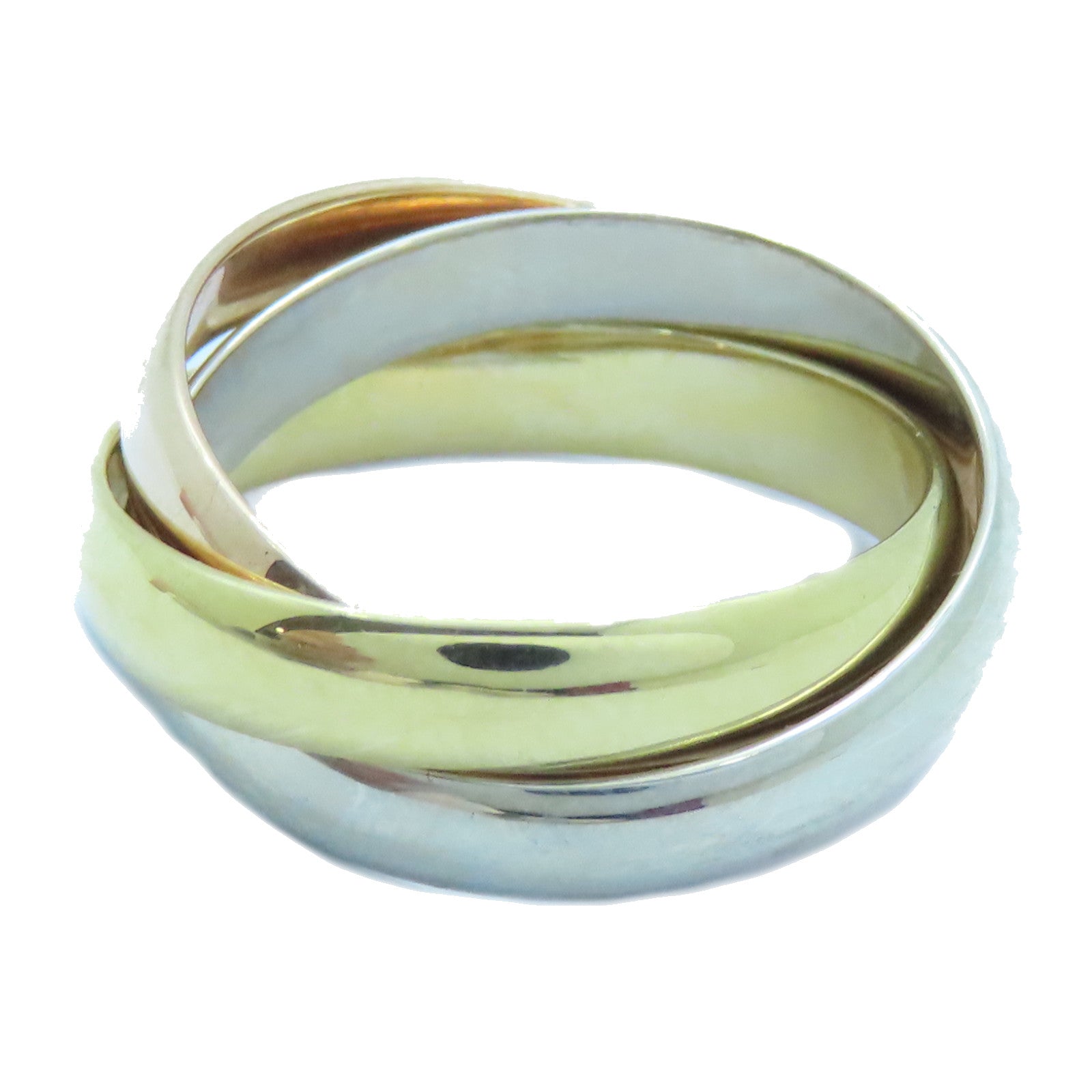 CARTIER 【激減優惠】18K黃金/白金/玫瑰金Trinity戒指Cartier#50/US#5.5
