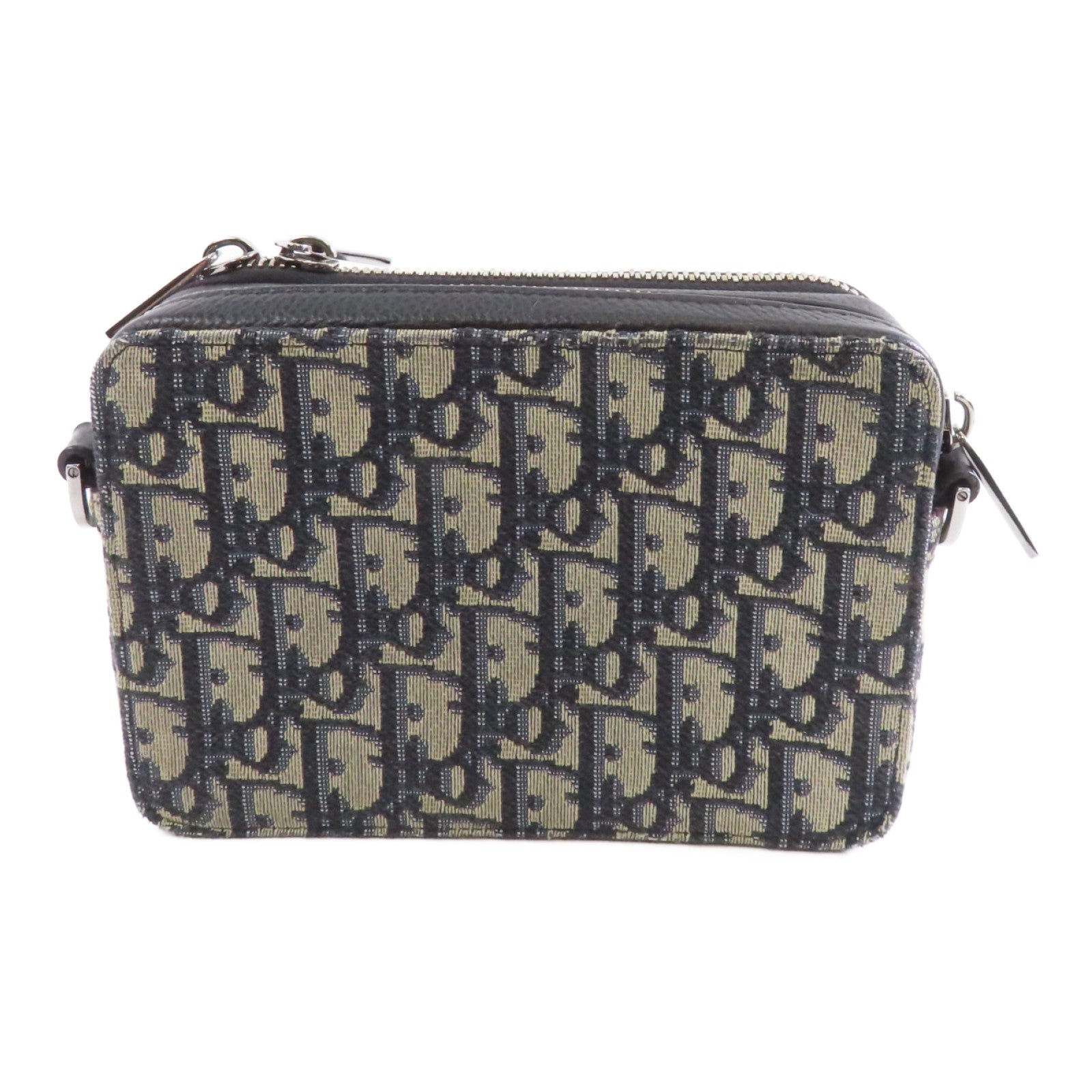 Dior 帆布Camera Bag銀扣肩背袋黑色