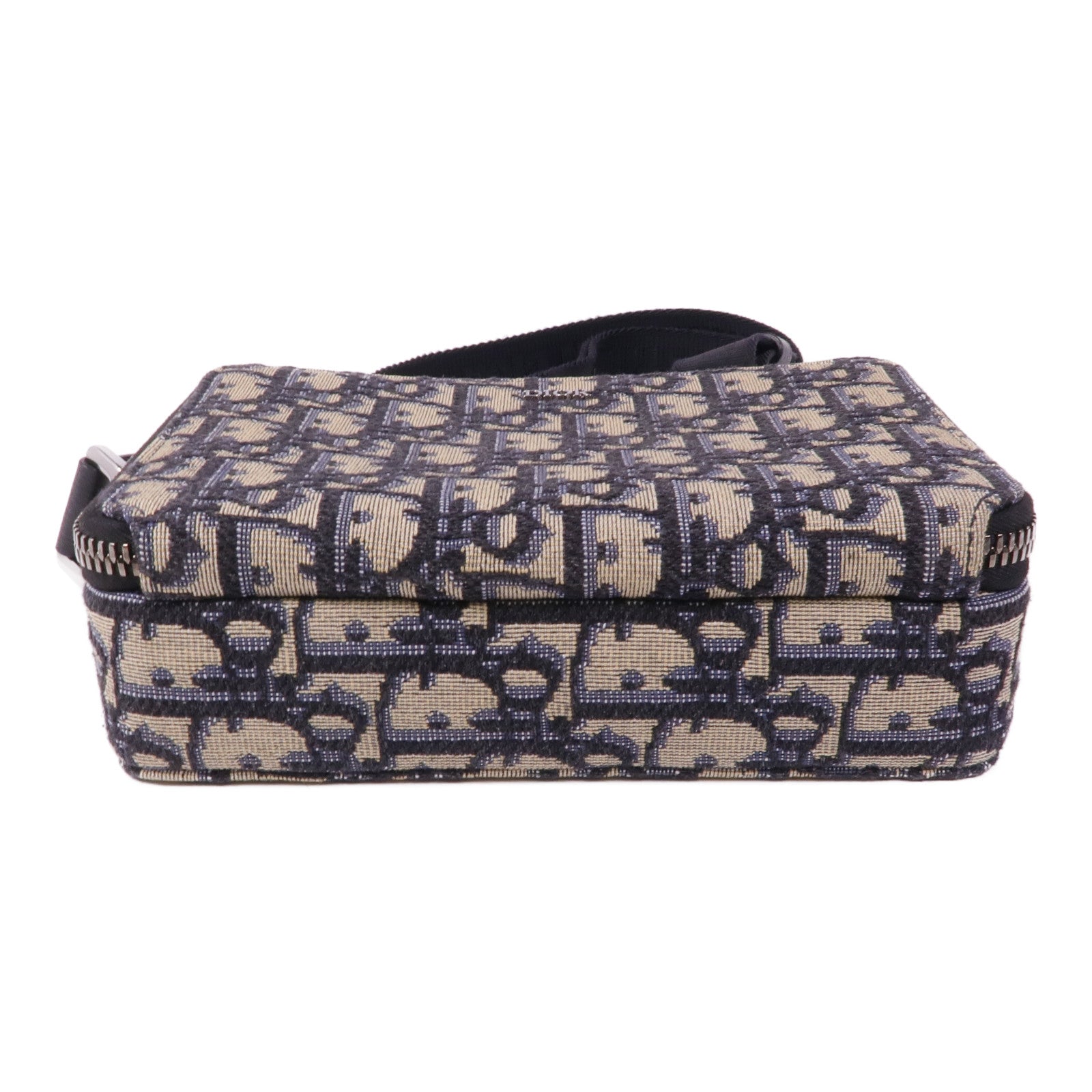 Dior 帆布Oblique銀扣肩背袋