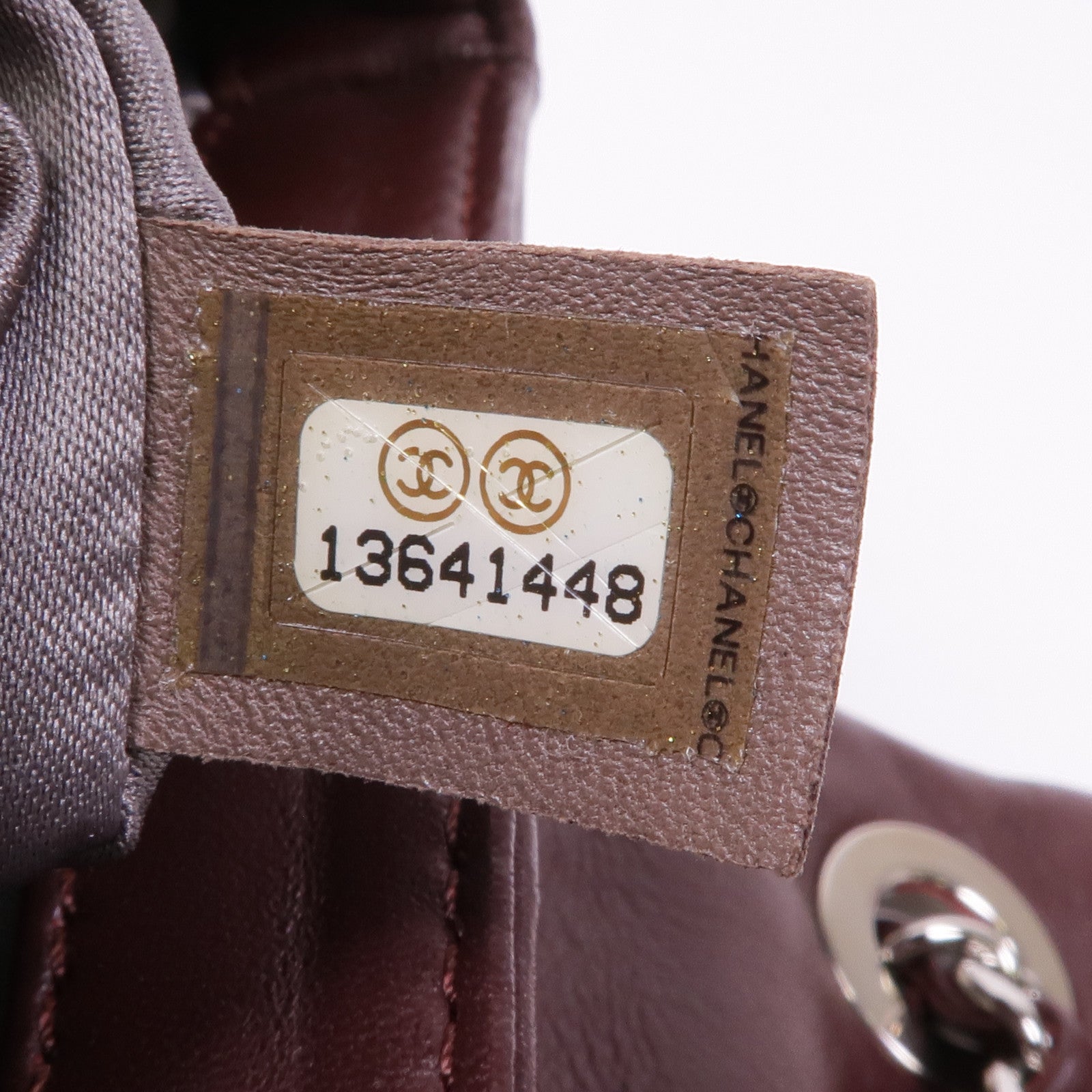 CHANEL 羊皮皮革Chain Shoulder Bag銀扣鏈帶肩背袋