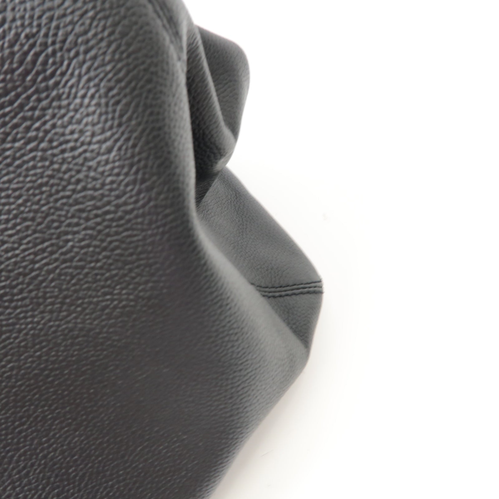 CHANEL 牛皮皮革2 Way Shoulder銀扣手挽肩背兩用袋黑色