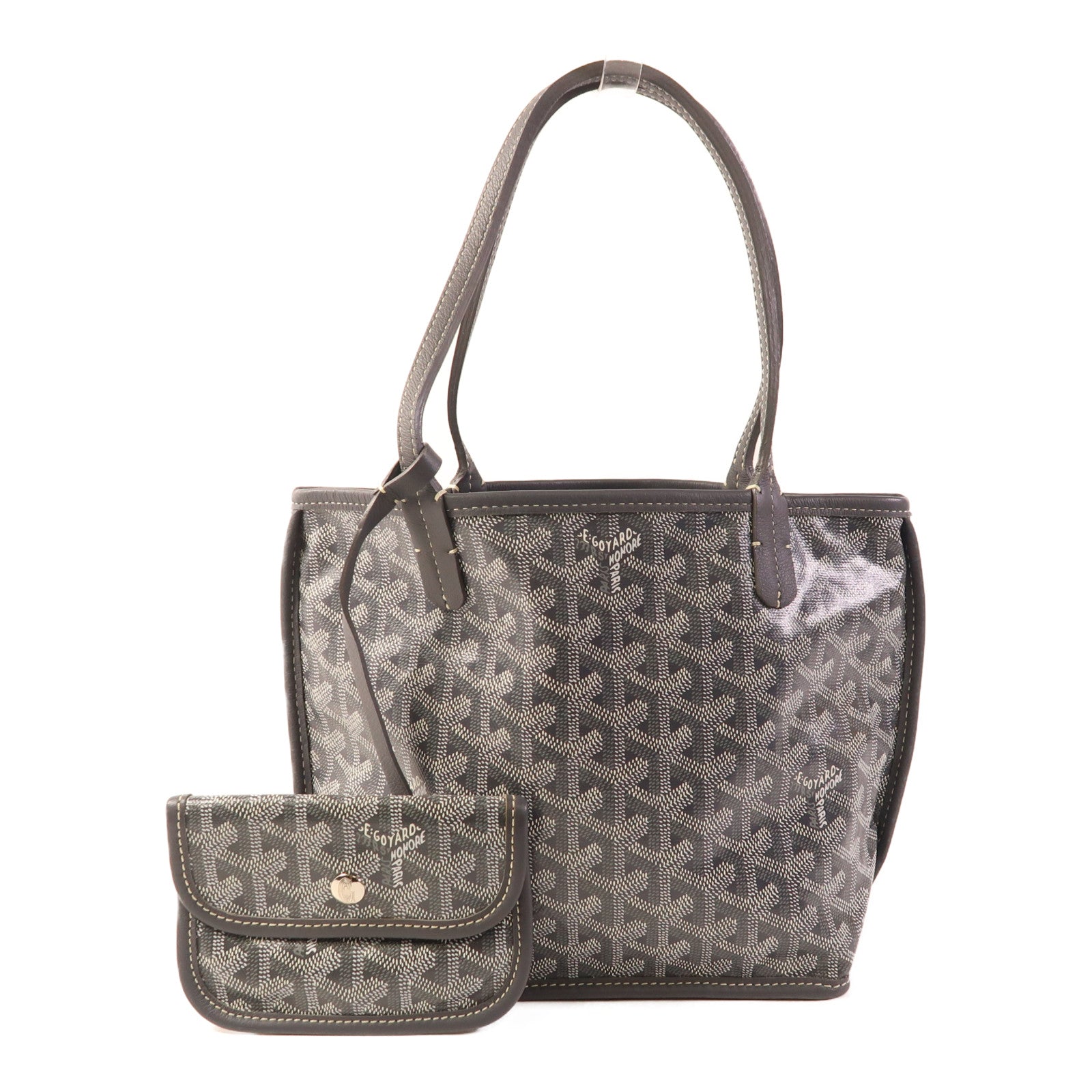 GOYARD 塗層帆布Mini Anjou Tote銀扣手挽袋