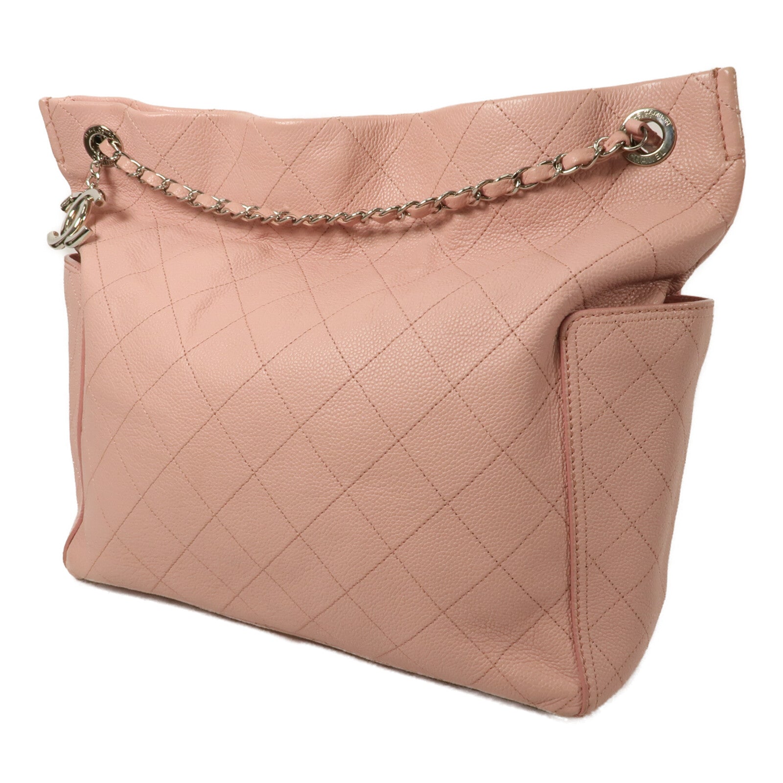 CHANEL 牛皮皮革CC Pocket Hobo鏈帶肩背袋