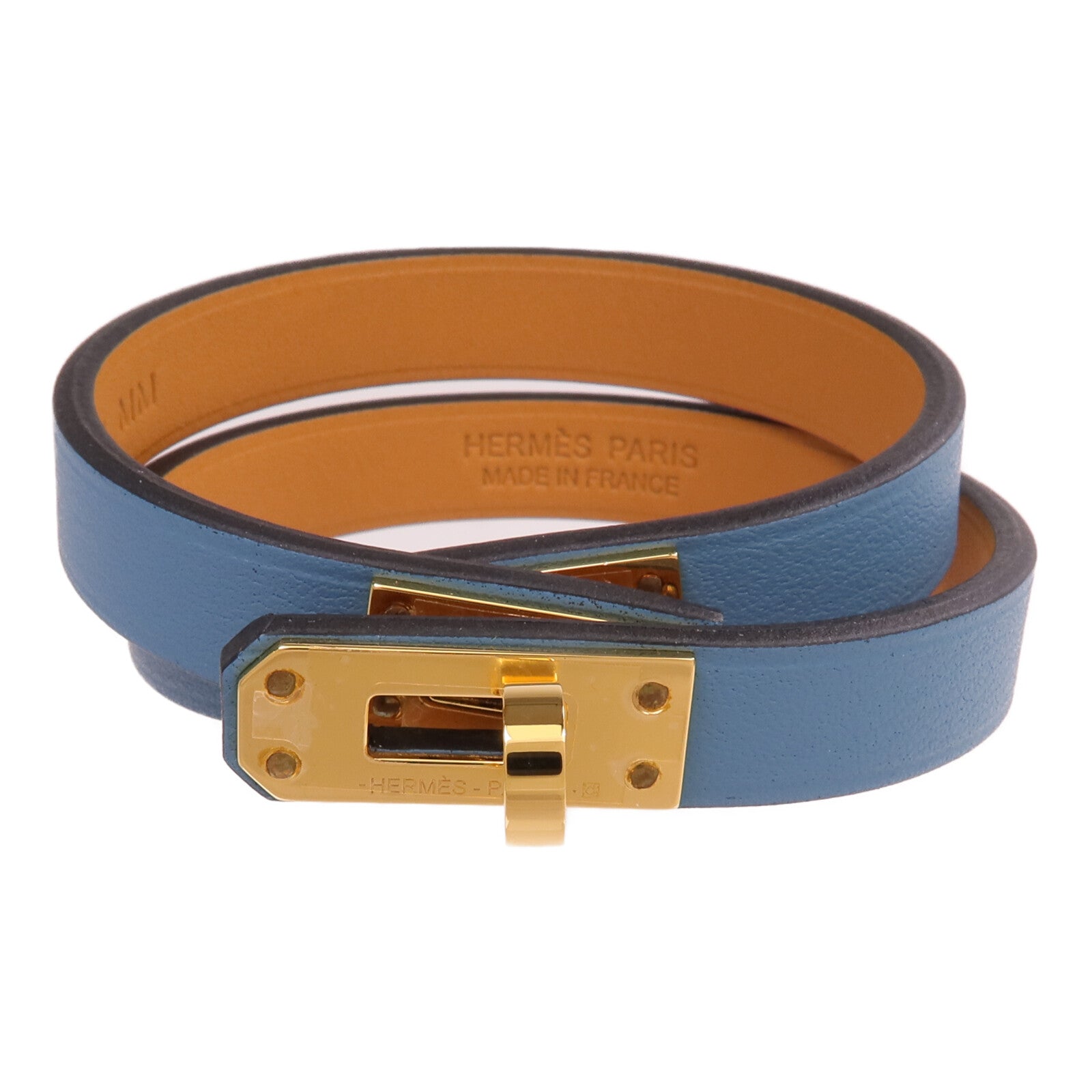 HERMES 【激減優惠】Swift皮革Mini Kelly Double Tour Bracelet金扣手帶