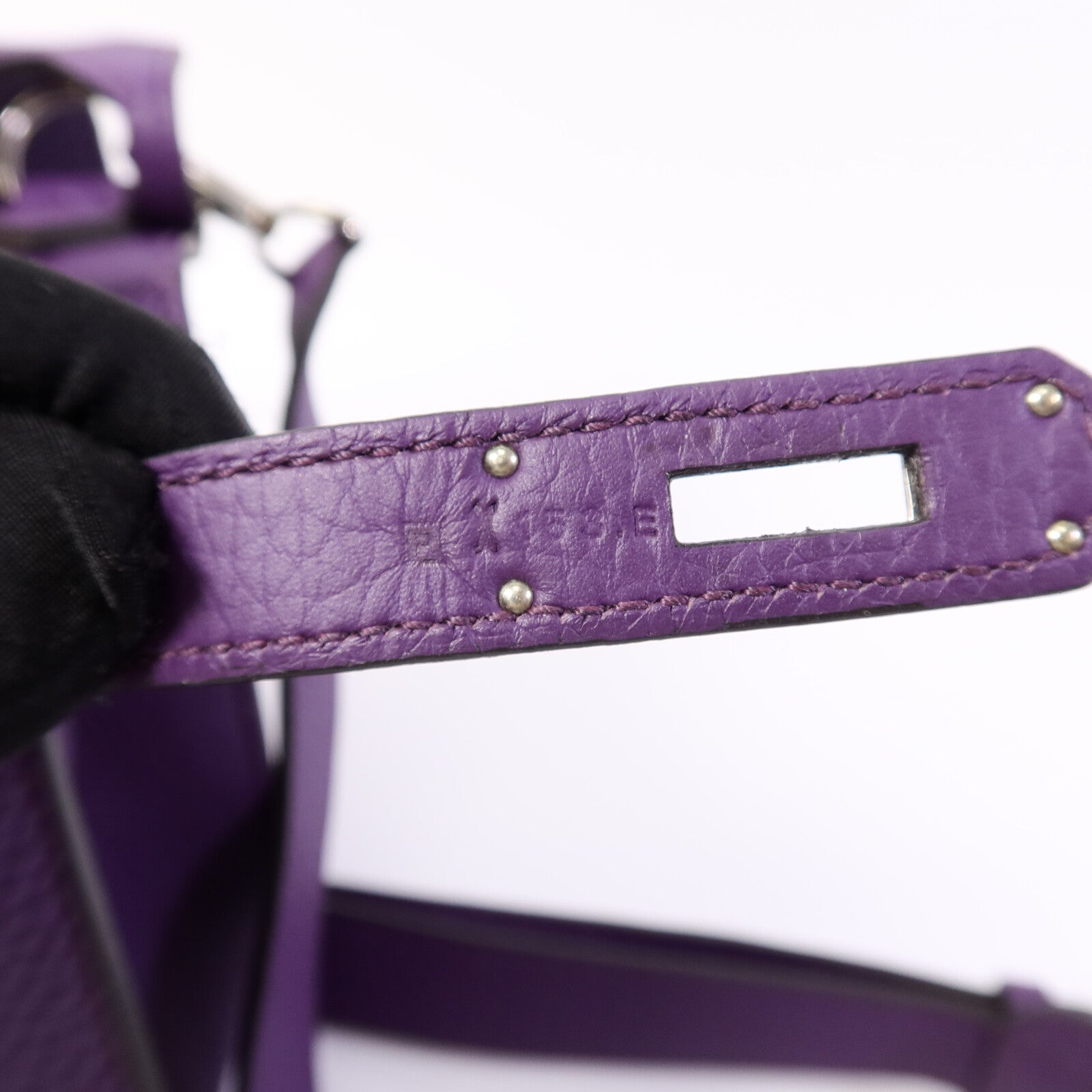 HERMES Clemence皮革Jypsiere 28肩背袋Iris